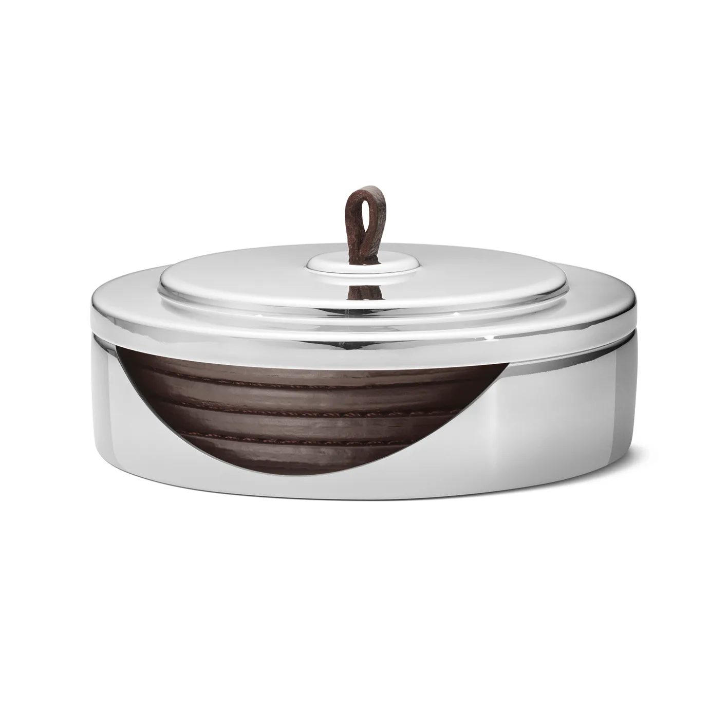 Sottobicchiere Manhattan confezione da 4 , pelle marrone Georg Jensen