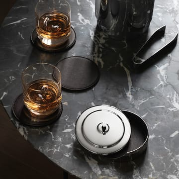 Sottobicchiere Manhattan confezione da 4  - pelle marrone - Georg Jensen