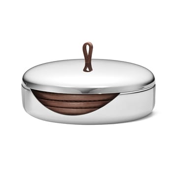 Sottobicchieri Sky confezione da 4 - pelle marrone - Georg Jensen