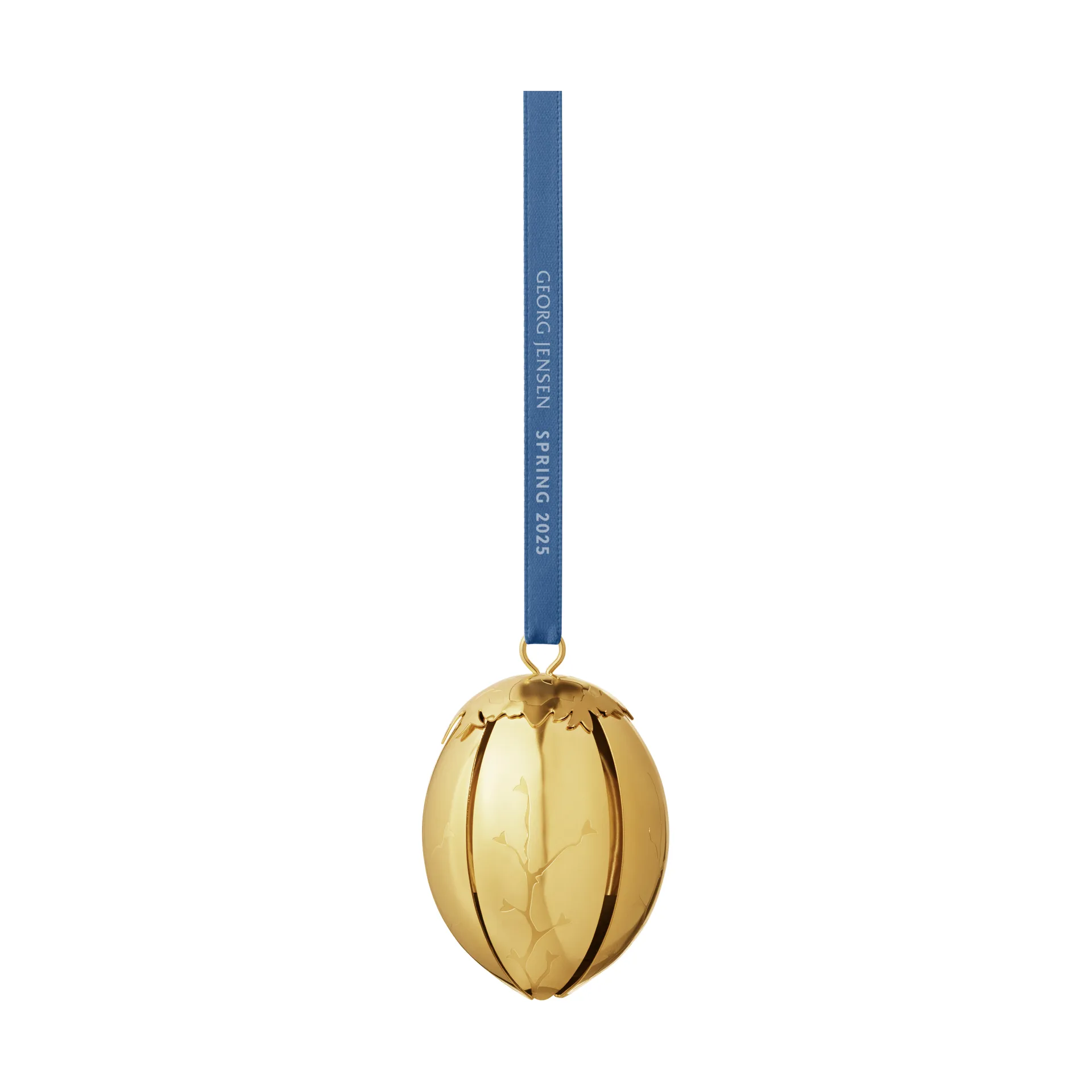 Uova decorative di Pasqua Primavera 2025, Acciaio inossidabile placcato oro Georg Jensen