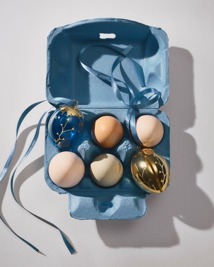 Uova decorative di Pasqua Primavera 2025, Acciaio inossidabile placcato oro Georg Jensen
