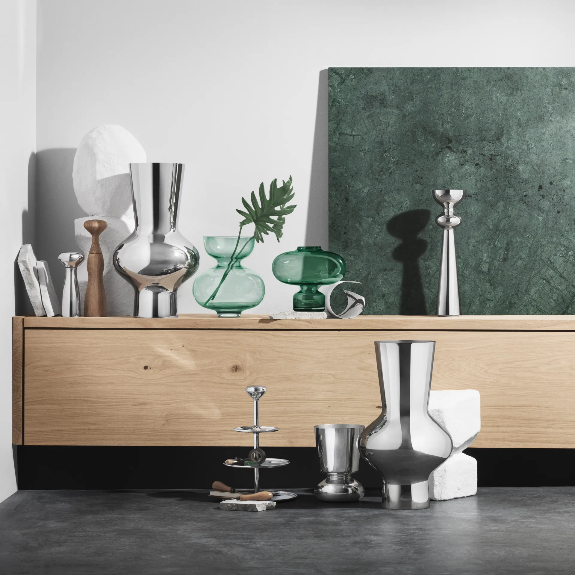 Vaso Alfredo in acciaio inox, grande, 47 cm Georg Jensen