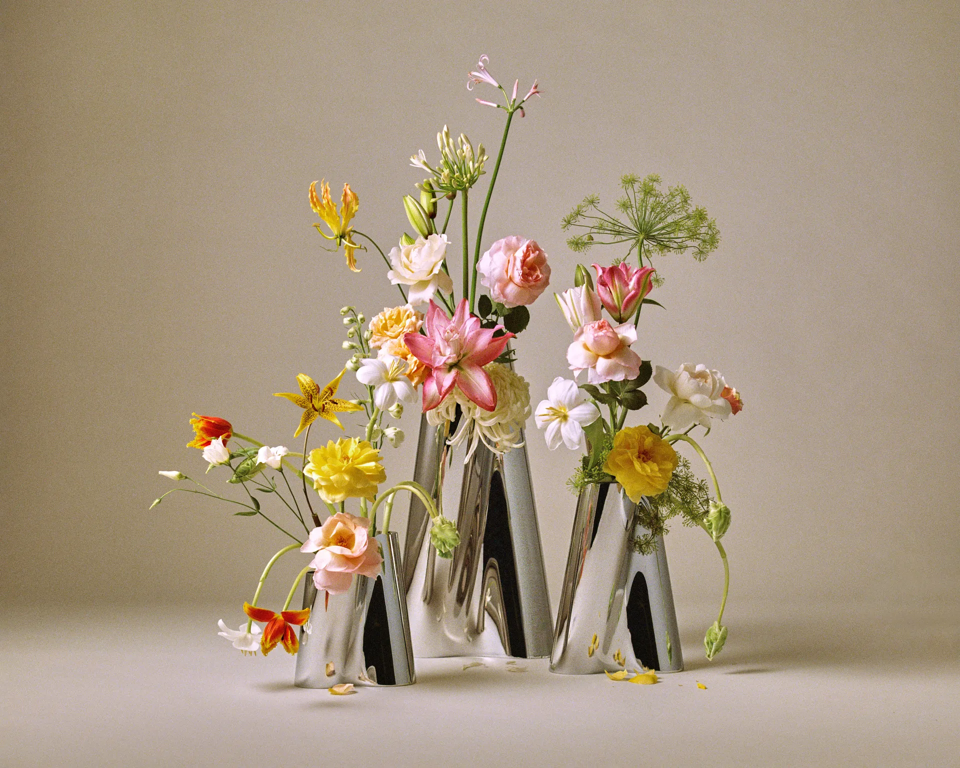 Vaso grande Lituus 34,2 cm, Acciaio inossidabile Georg Jensen