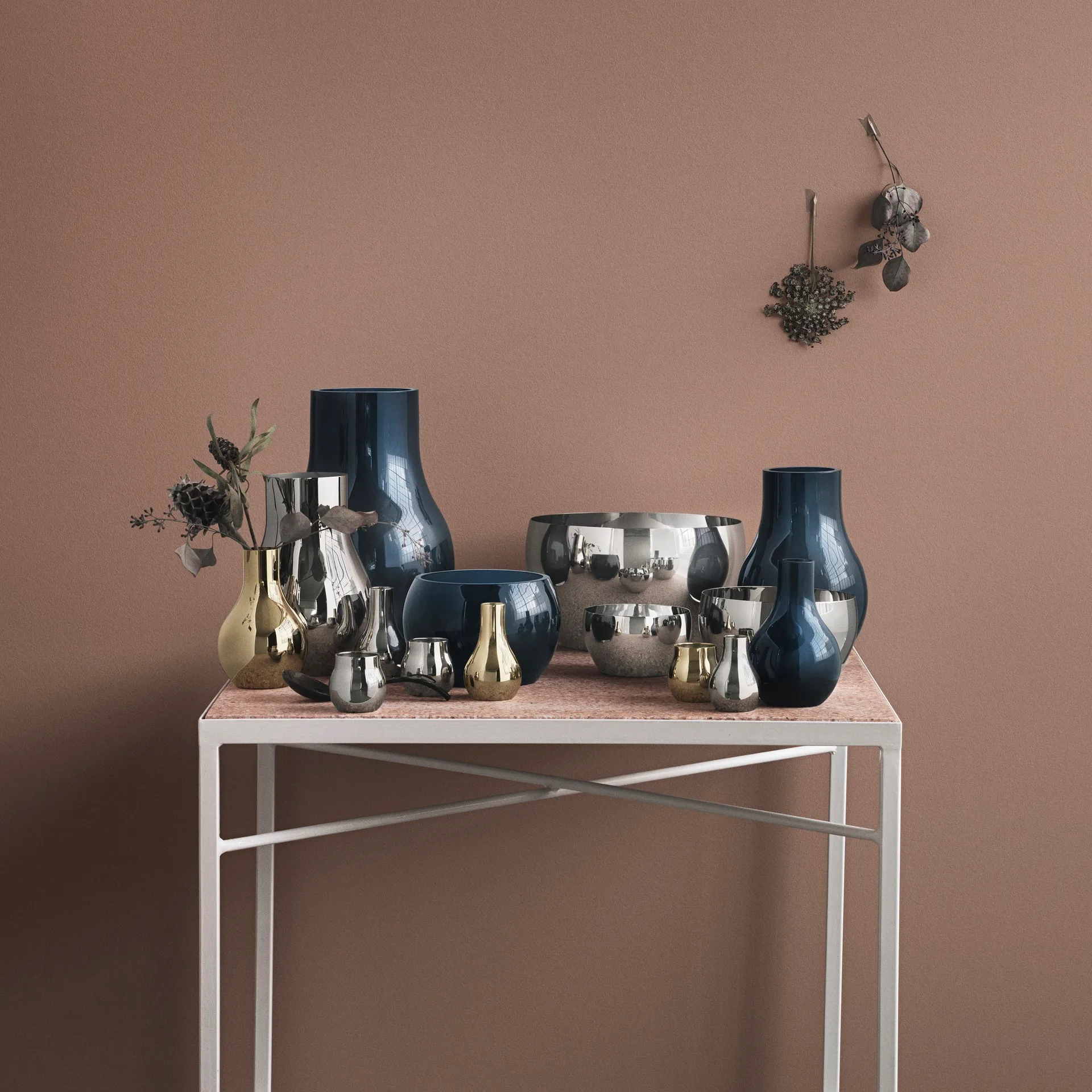 Vaso in vetro Cafu blu, extra small, 14,8 cm Georg Jensen