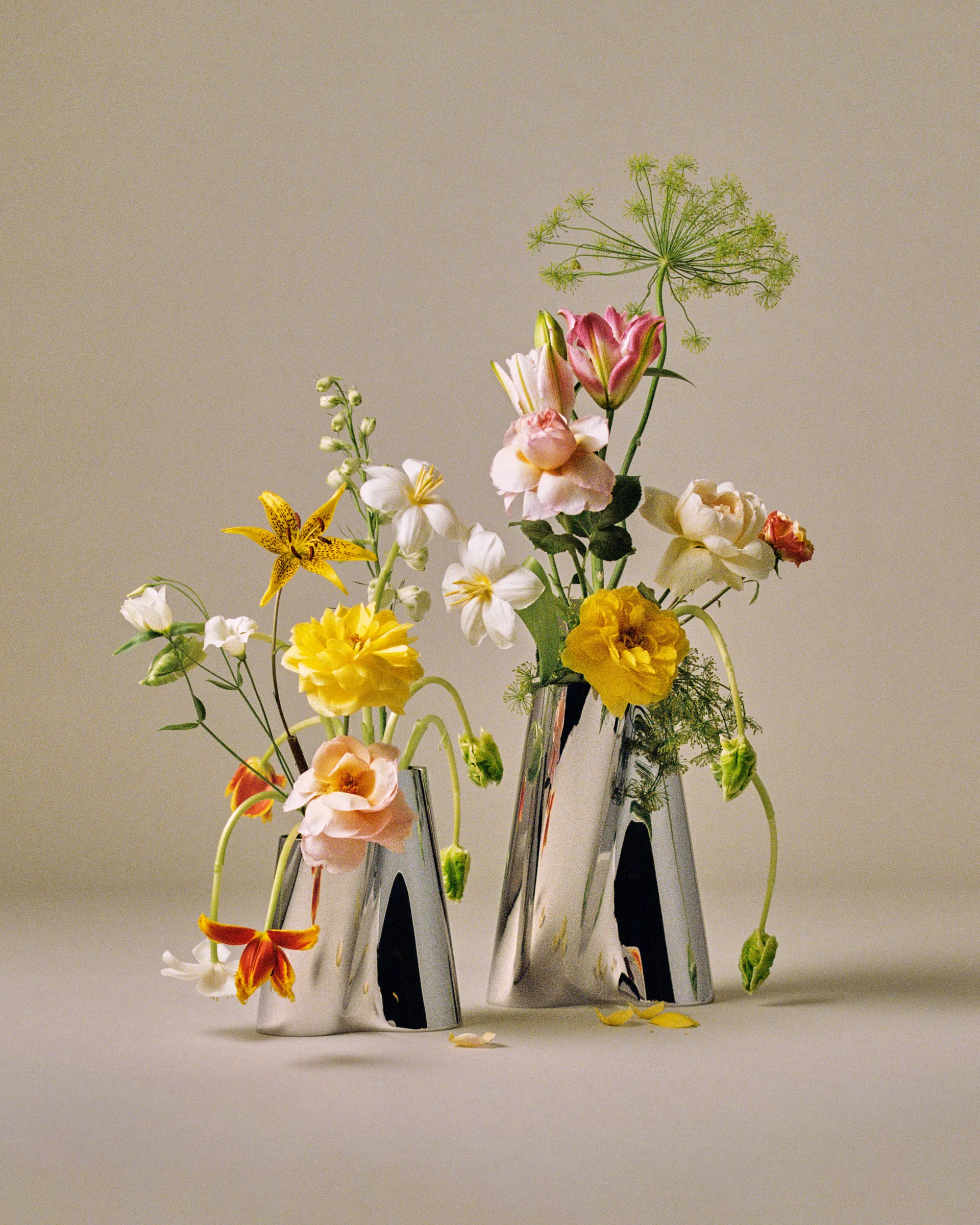 Vaso medio Lituus 20,4 cm, Acciaio inossidabile Georg Jensen