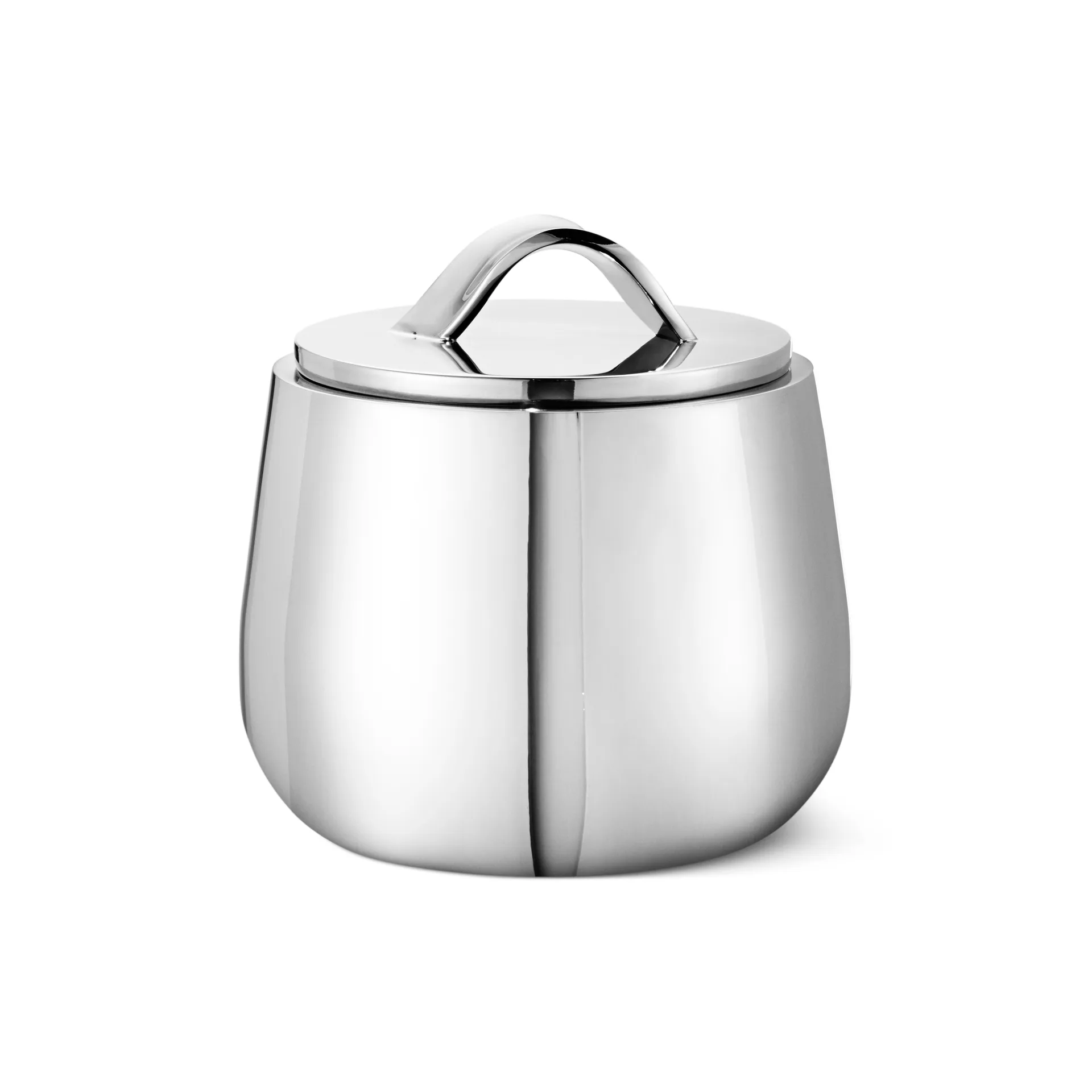 Zuccheriera con coperchio Helix , Acciaio inossidabile Georg Jensen