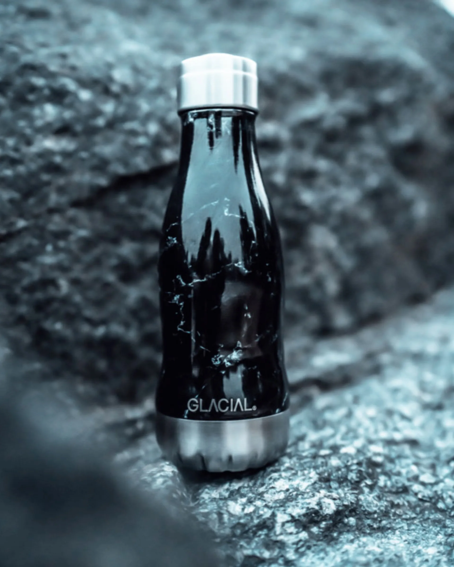 Bottiglia Glacial 280 ml, Black marble Glacial