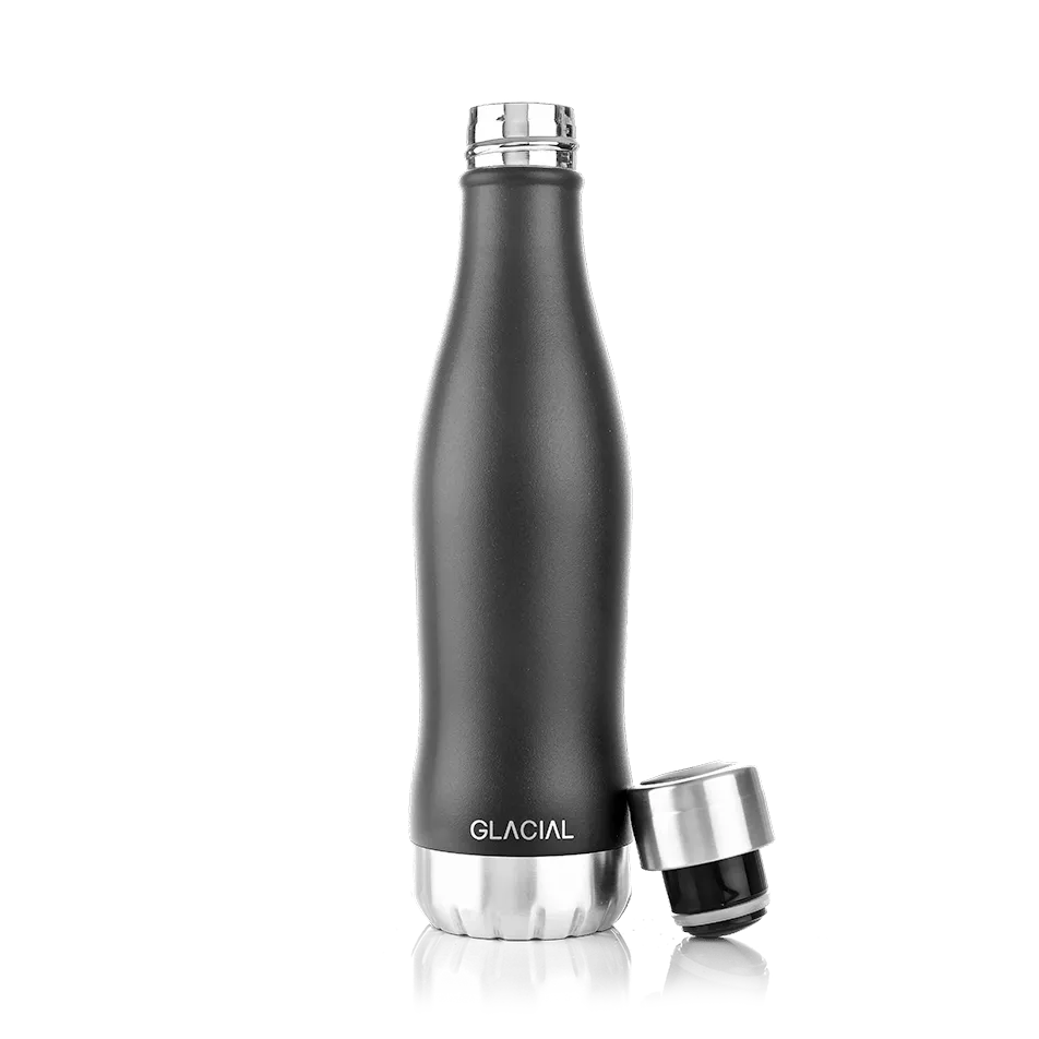 Bottiglia Glacial 400 ml, Matte black Glacial