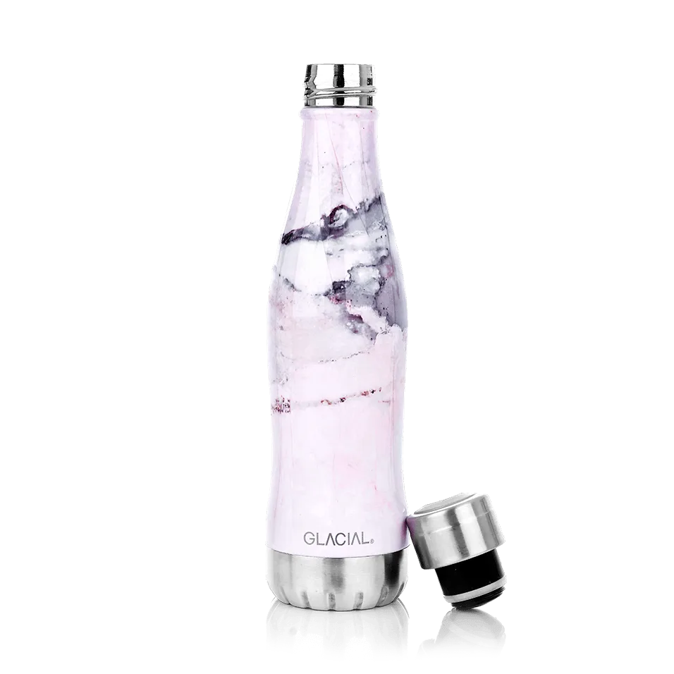 Bottiglia Glacial 400 ml, Pink marble Glacial