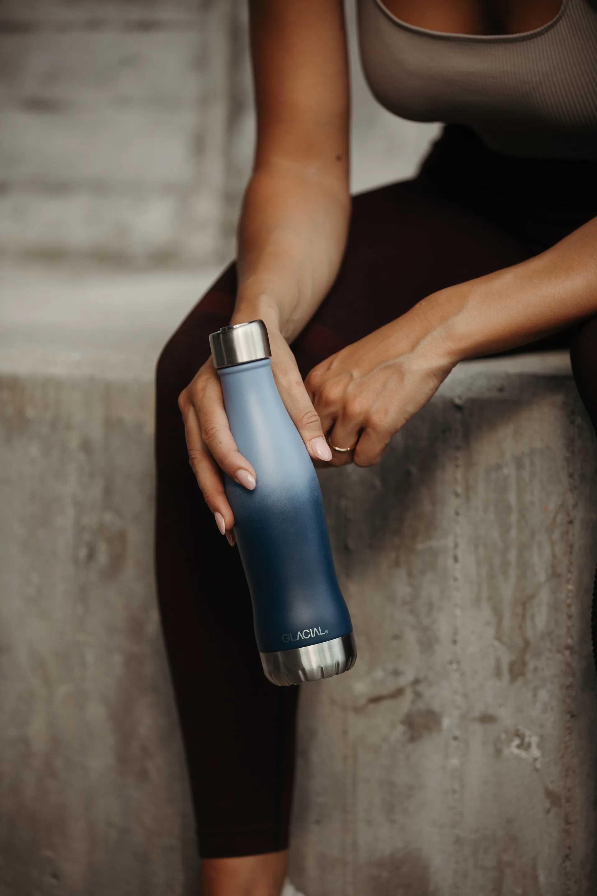 Bottiglia Glacial active 400 ml, Blue fade Glacial