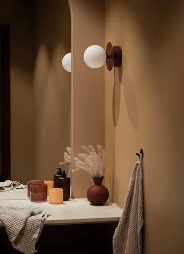 Art Deco applique, plafoniera - Rosso-bianco - Globen Lighting