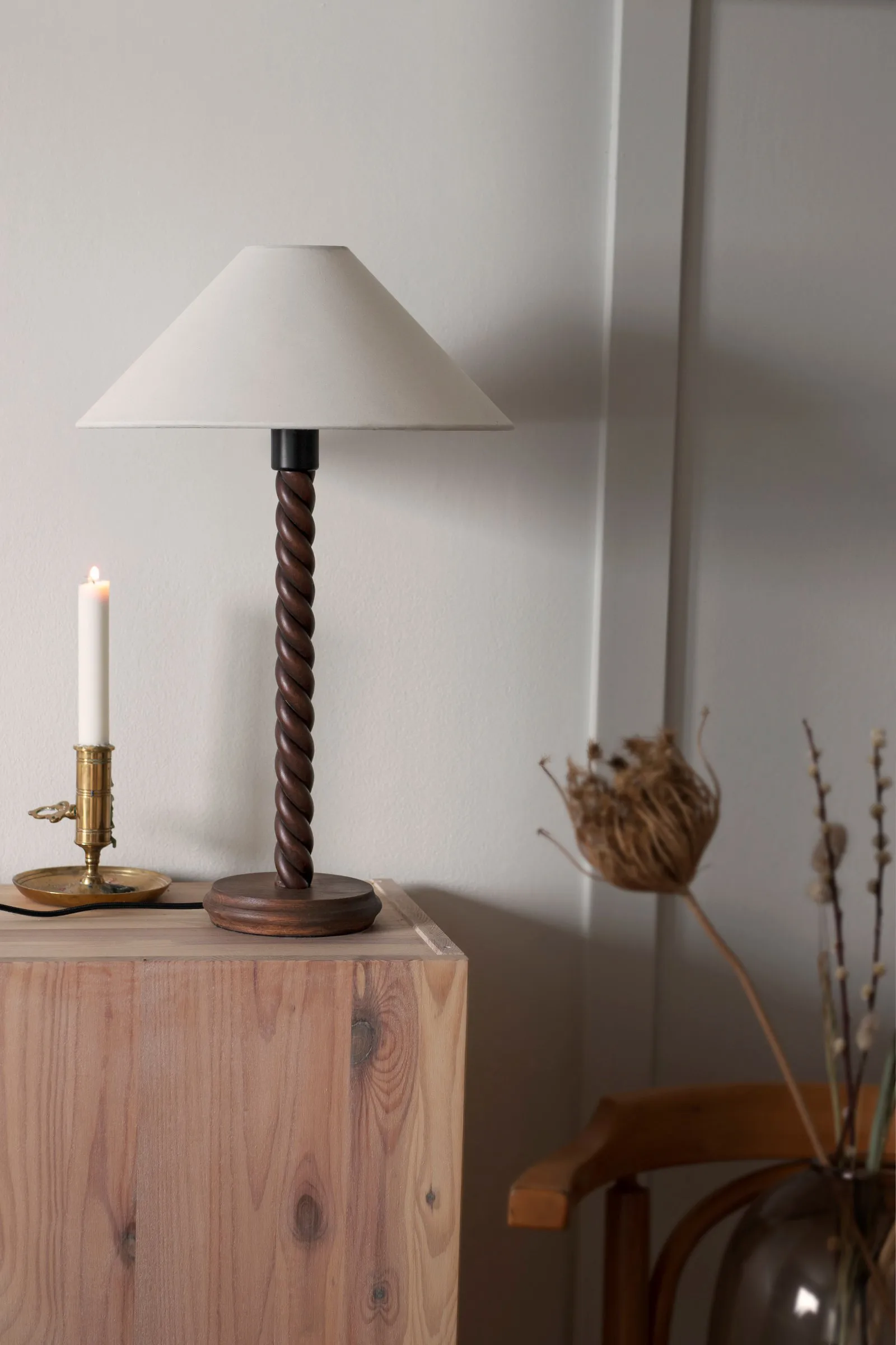 Base lampada Willow 38 cm, Noce Globen Lighting