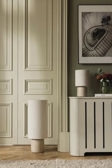 Florian lampada da pavimento - Bouclé bianco/beige, Ø30x80 cm - Globen Lighting