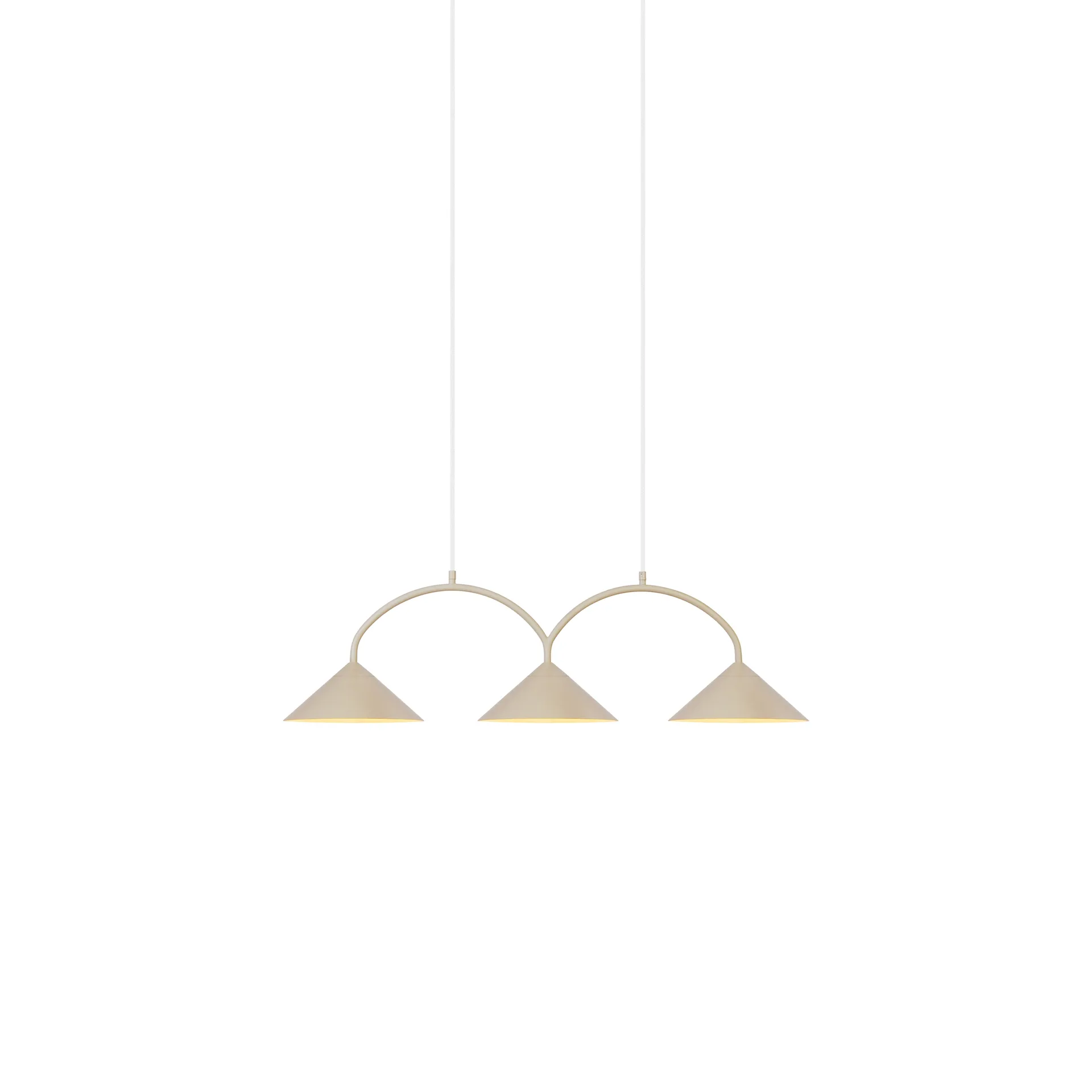 Lampada a sospensione Curve 3, Beige Globen Lighting