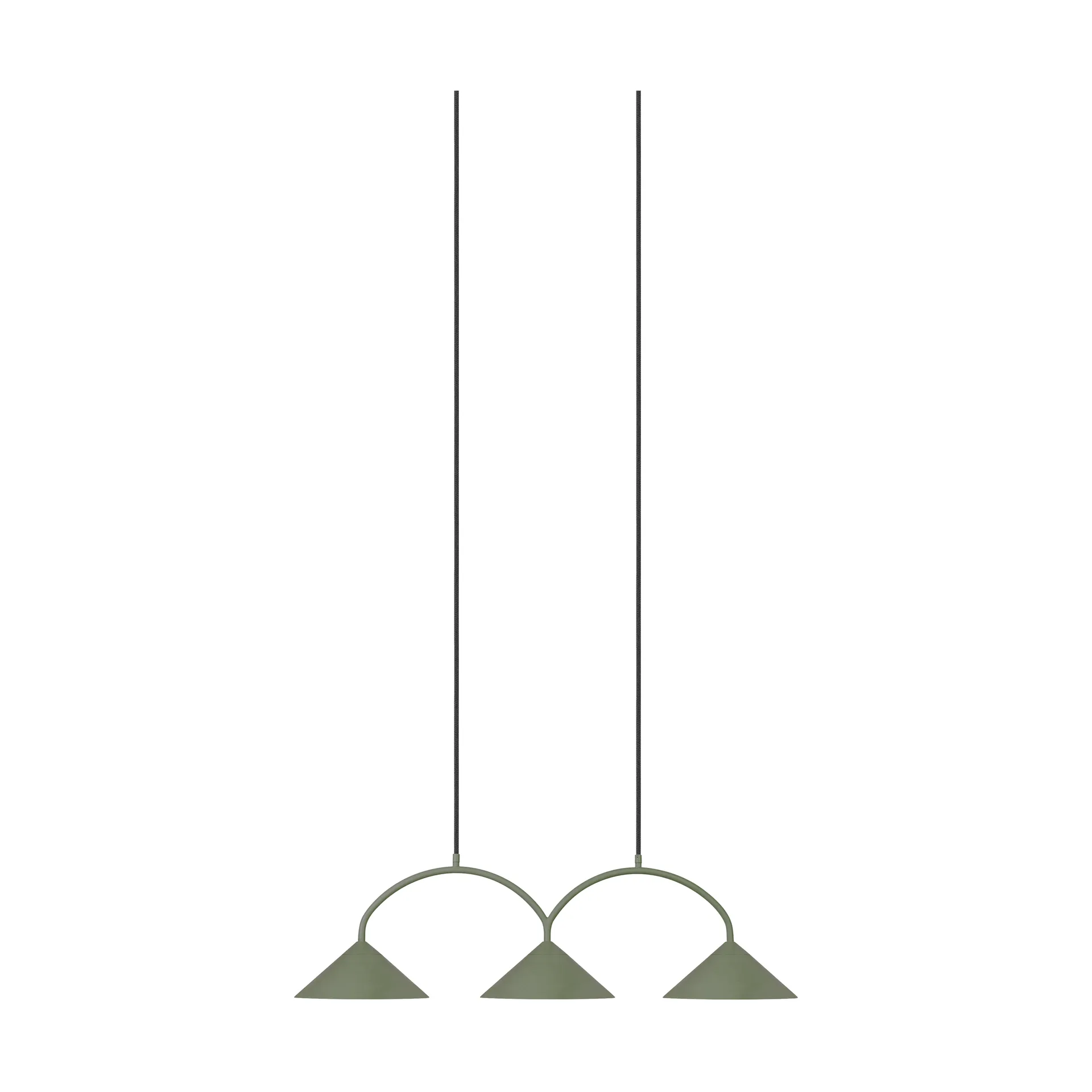 Lampada a sospensione Curve 3, Verde Globen Lighting