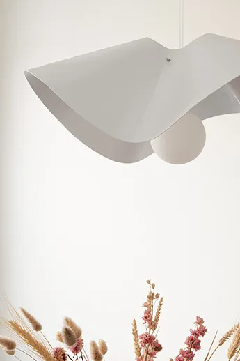 Lampada a sospensione Volang Ø 50 cm, Bianco Globen Lighting