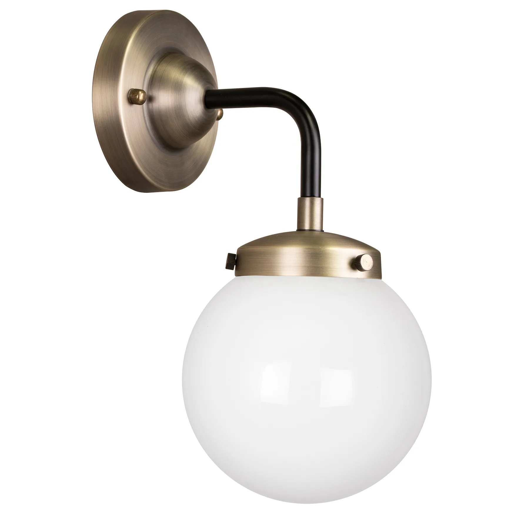 Lampada da parete Alley 1 IP44, Antique brass-white Globen Lighting