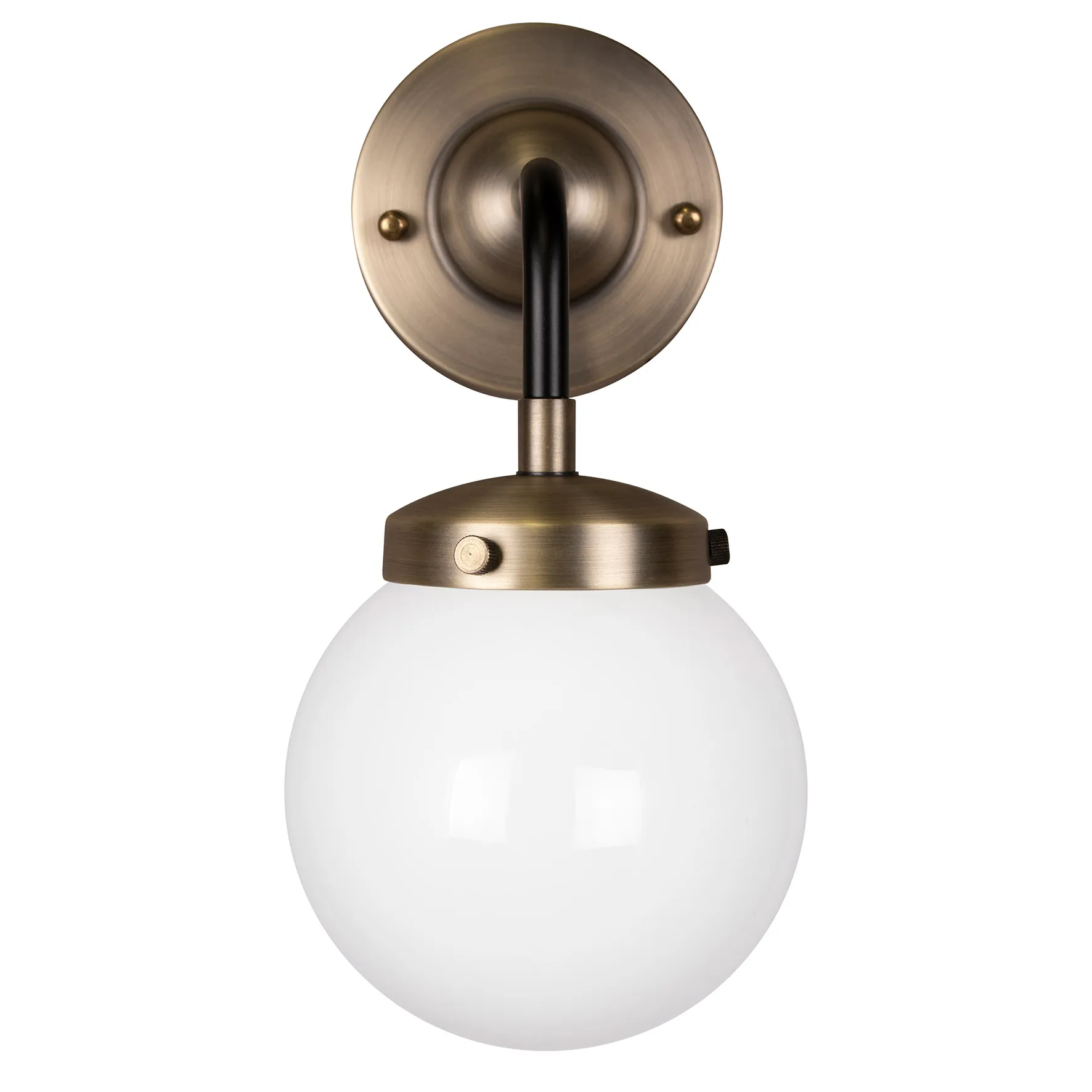 Lampada da parete Alley 1 IP44, Antique brass-white Globen Lighting
