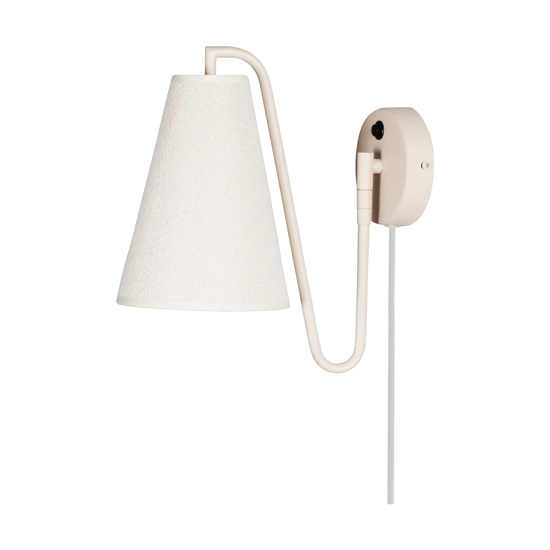 Lampada da parete Lou, Bouclé bianco-beige Globen Lighting