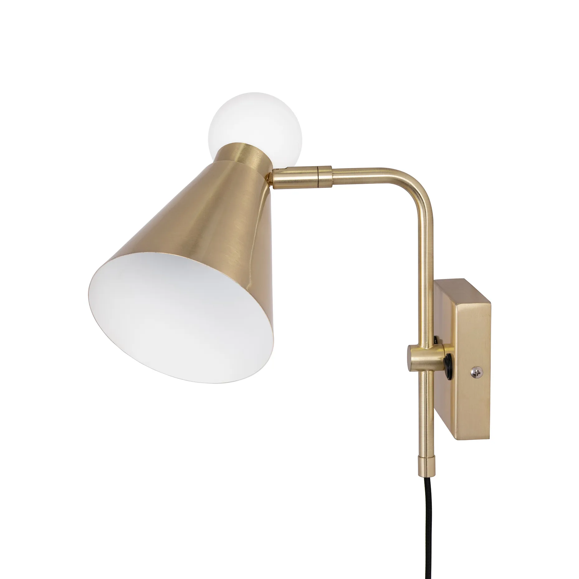 Lampada da parete Ludo, ottone spazzolato Globen Lighting