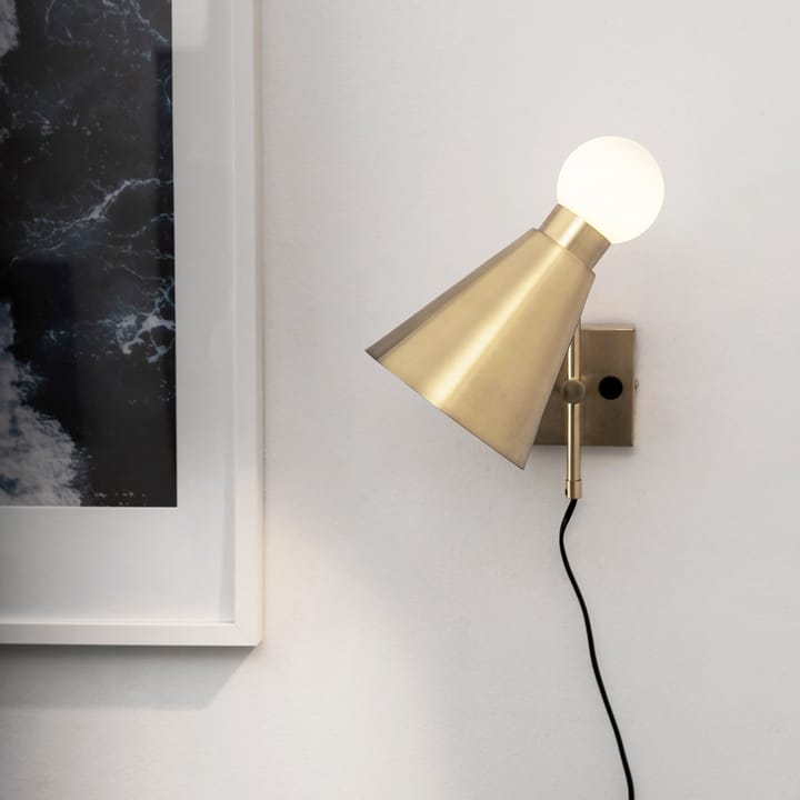 Lampada da parete Ludo, ottone spazzolato Globen Lighting