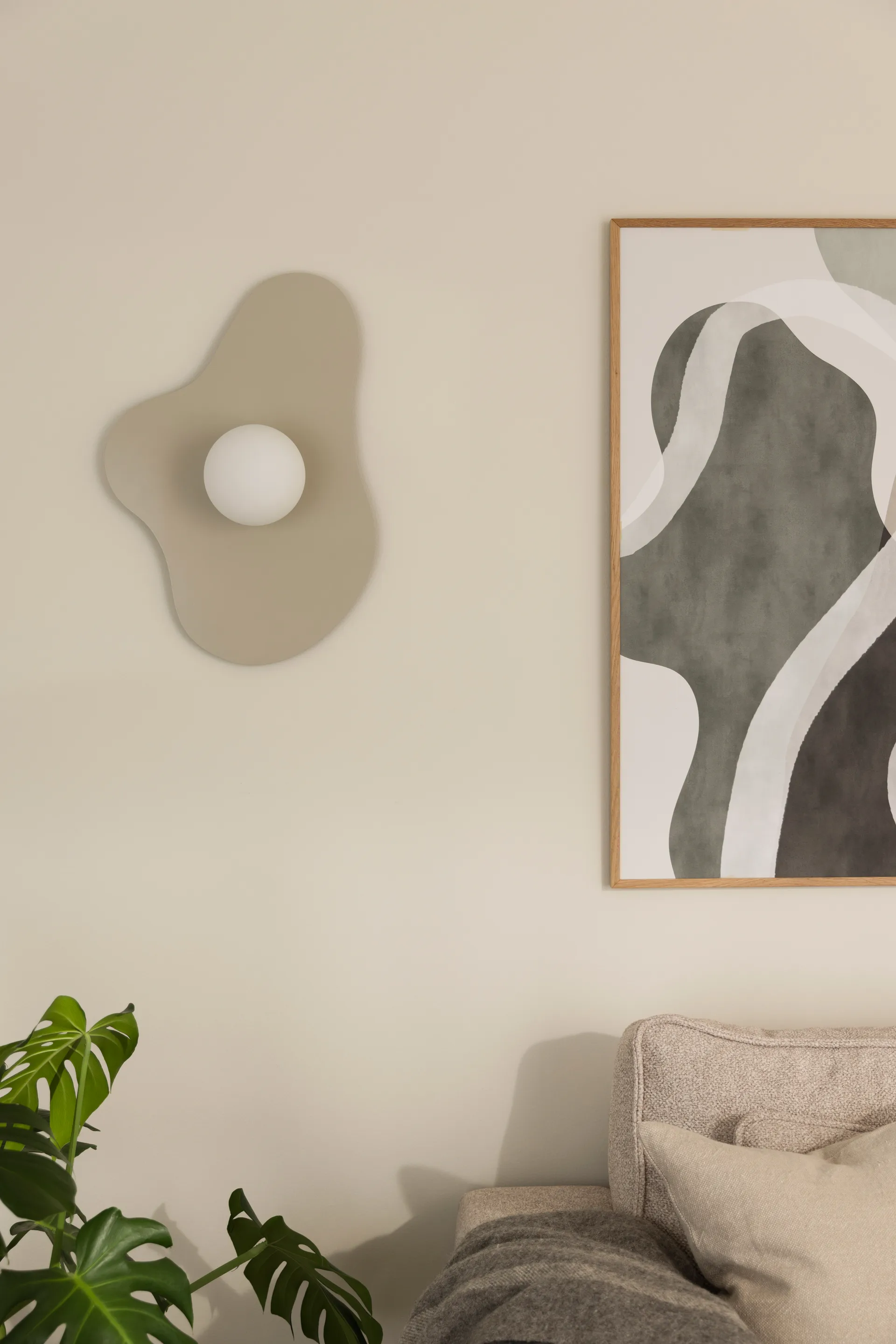 Lampada da parete/plafoniera Illusion 60 cm, Beige Globen Lighting