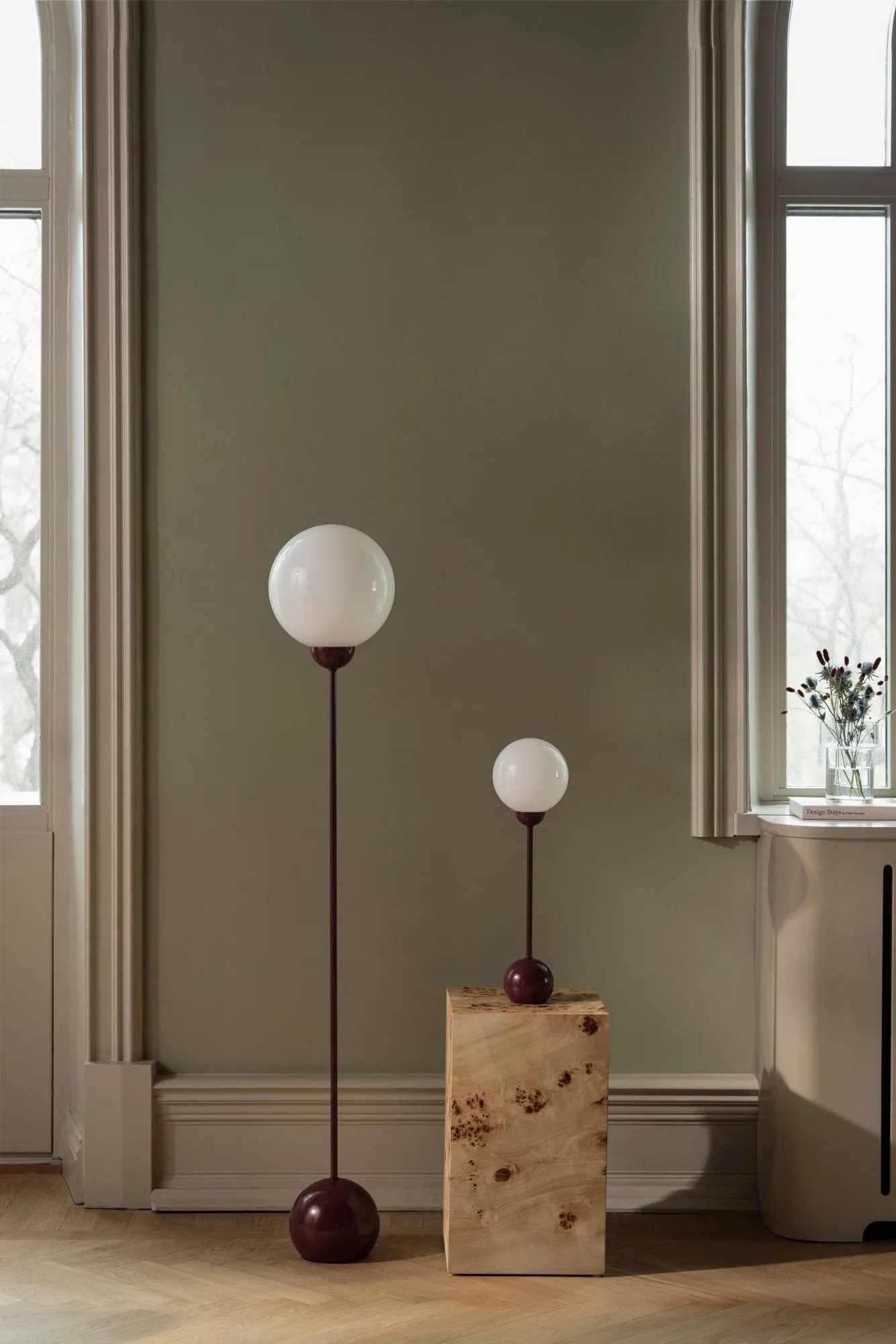 Lampada da pavimento Ripley, Burgundy Globen Lighting