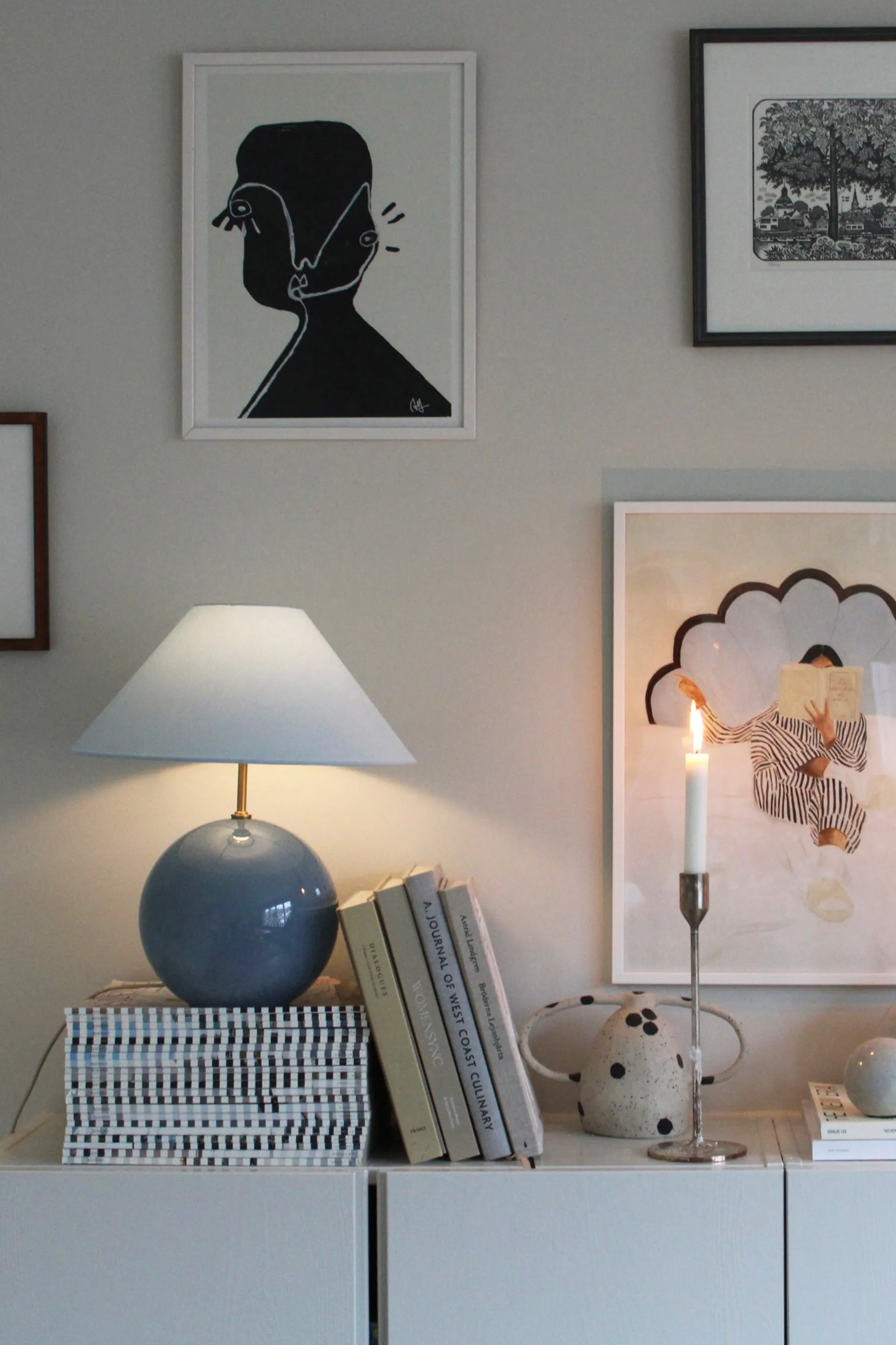 Lampada da tavolo 39 cm Iris 35, Blu cielo Globen Lighting