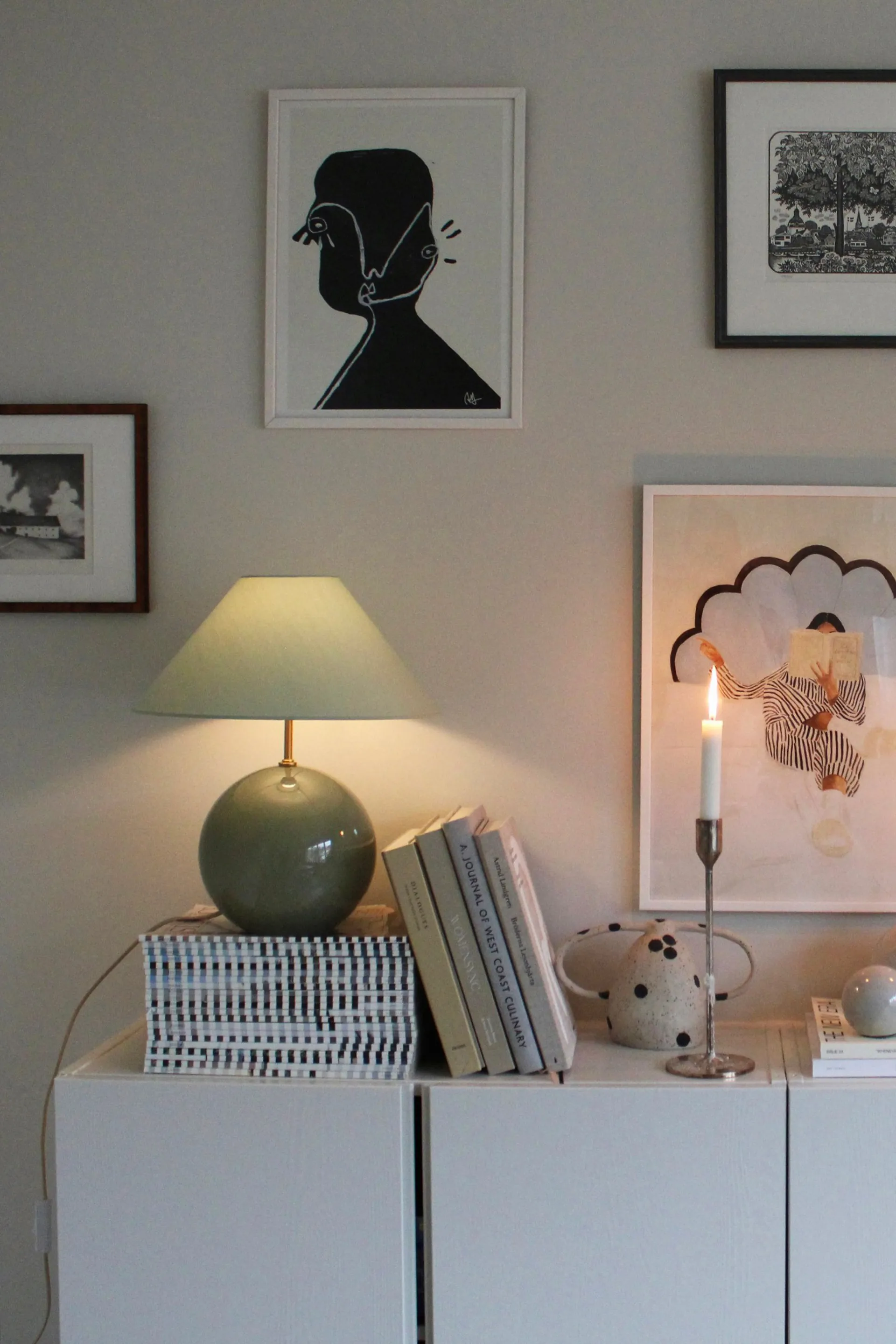 Lampada da tavolo 39 cm Iris 35, Verde Globen Lighting