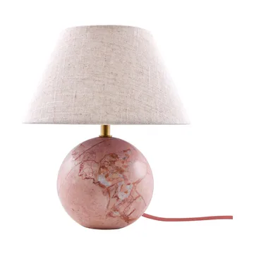 Lampada da tavolo Castello 24 - Marmo rosa tenue, schermo bianco - Globen Lighting