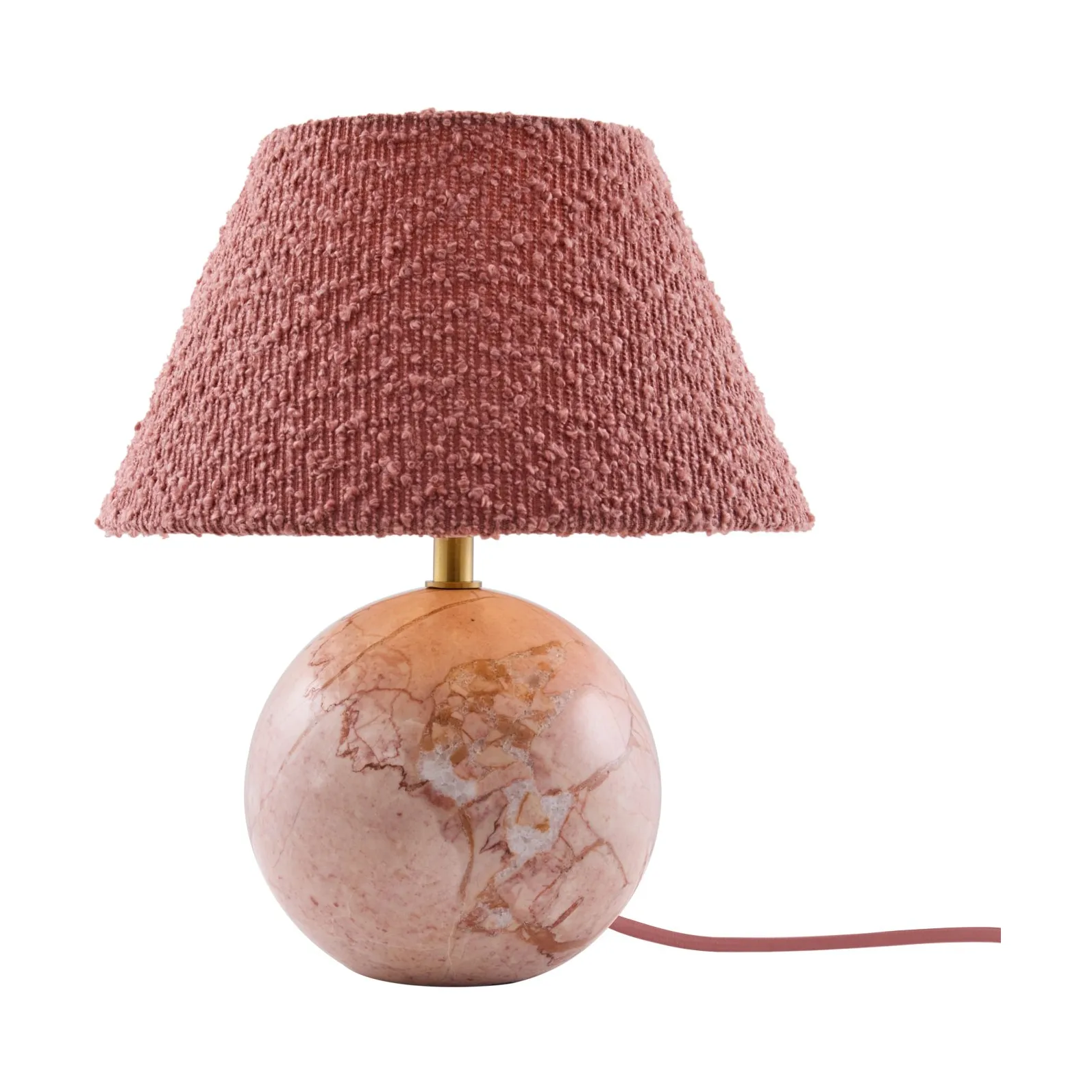 Lampada da tavolo Castello 24, Marmo rosa tenue Globen Lighting