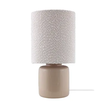 Lampada da tavolo Florian - Bouclé bianco/beige, Ø20x39 cm - Globen Lighting