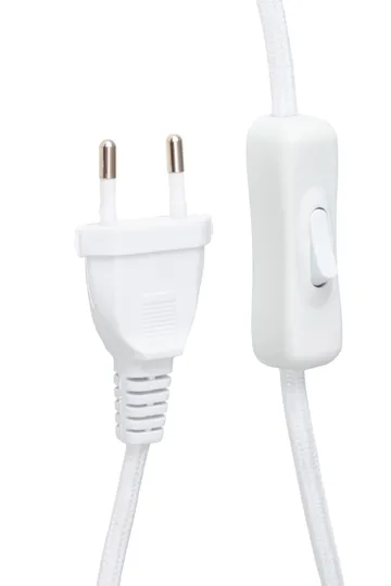 Lampada da tavolo Florian - Bouclé bianco/beige, Ø20x39 cm - Globen Lighting