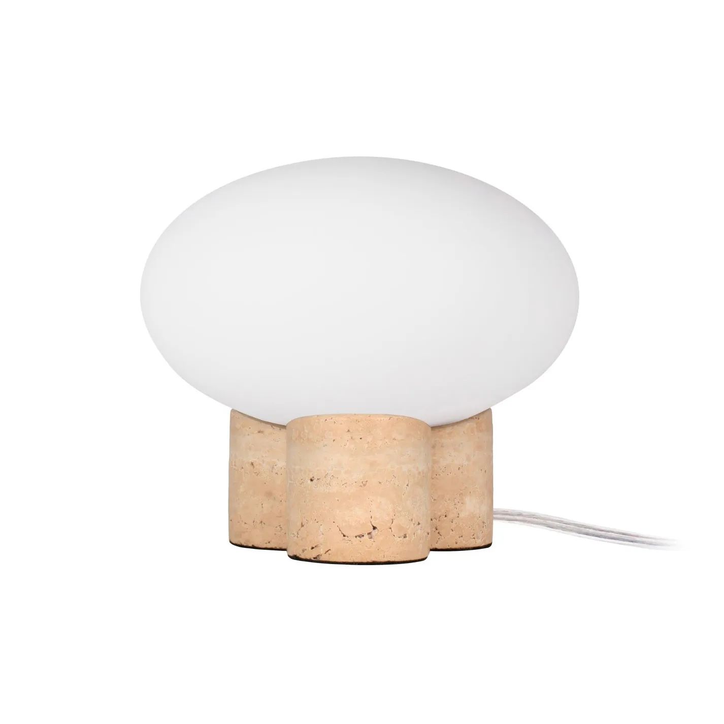 Lampada da tavolo Mammut Ø 20 cm, Travertino Globen Lighting