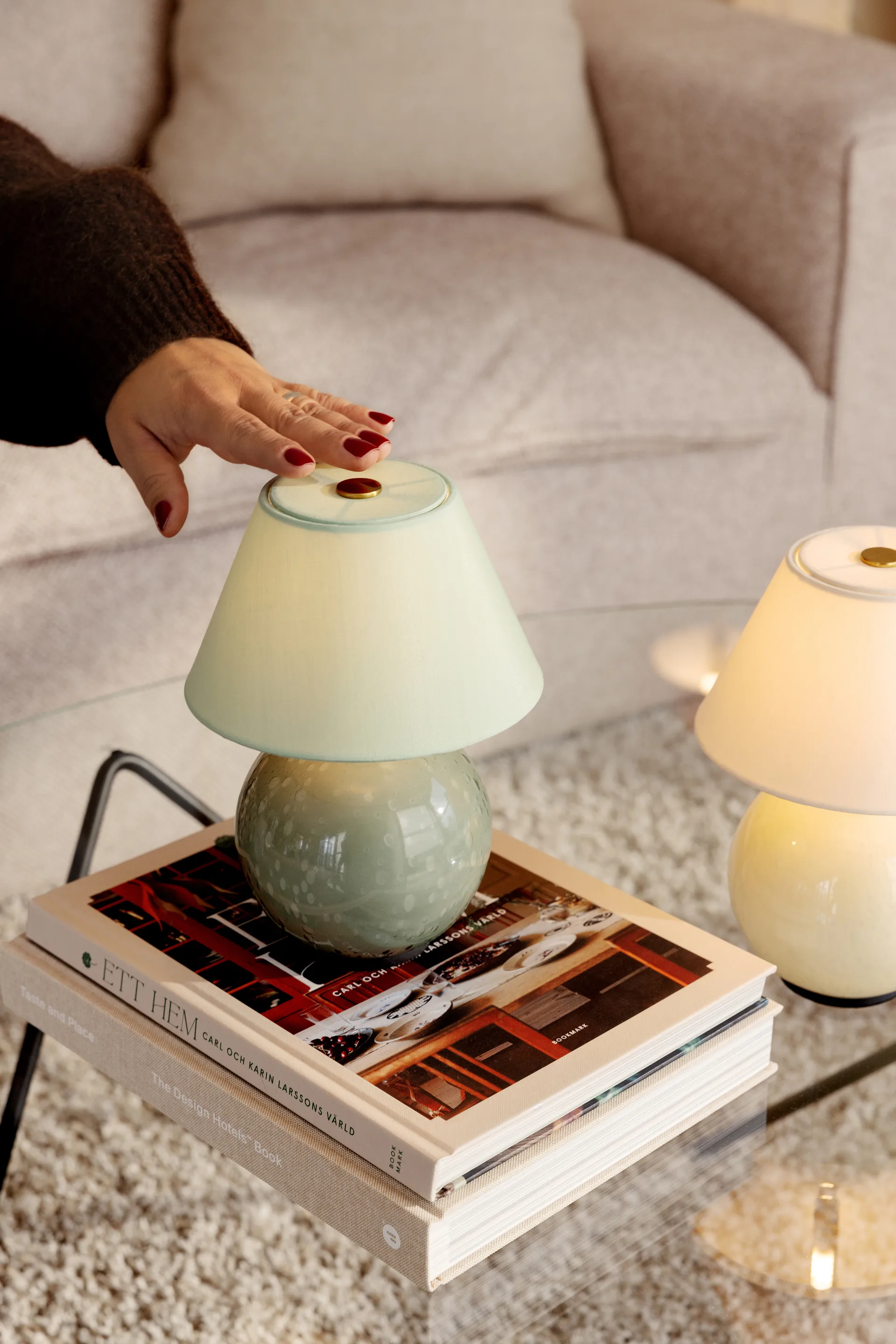 Lampada da tavolo portatile Iris 16, Verde Globen Lighting