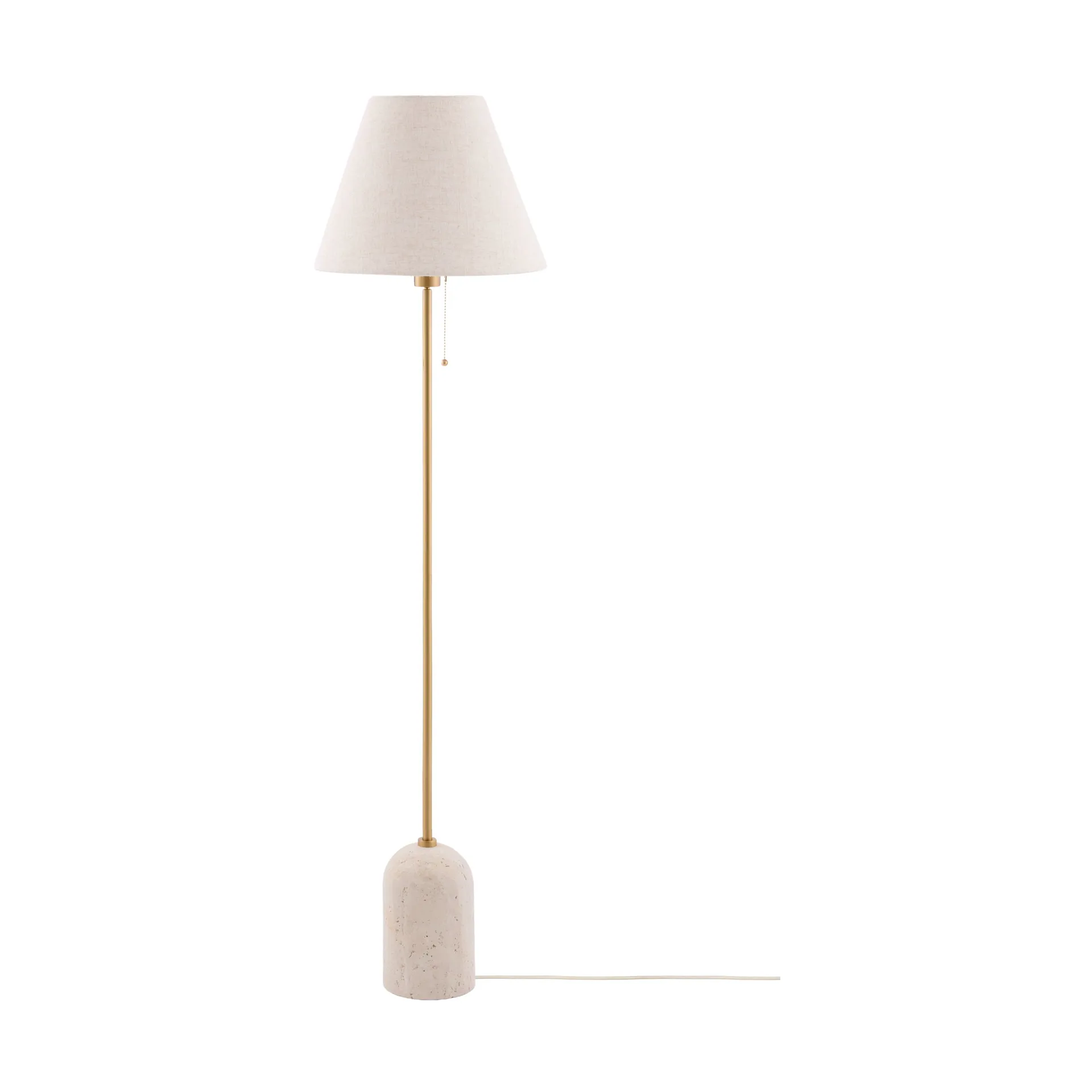 Lampada da terra Gino, Beige travertino Globen Lighting
