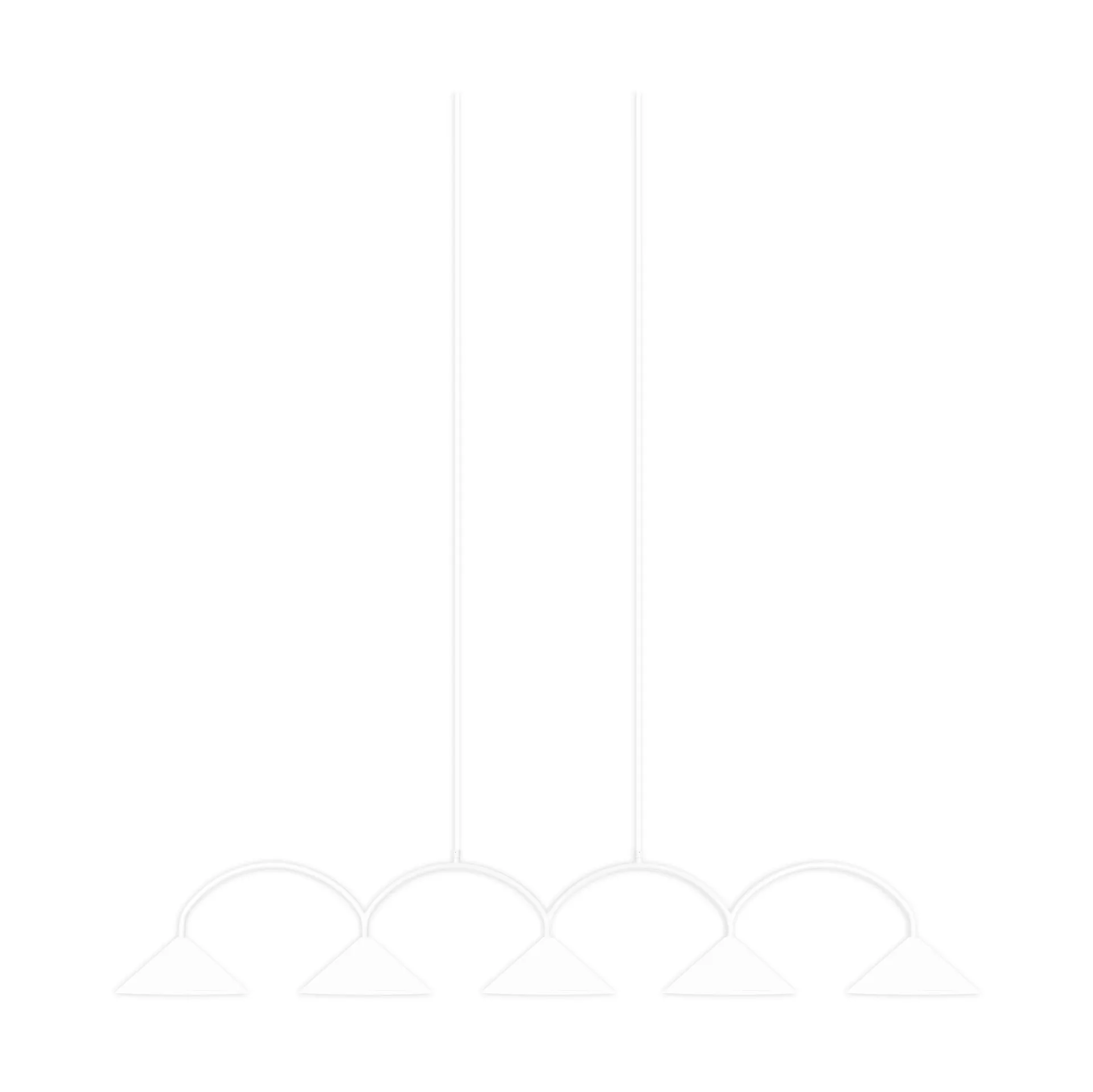 Lampadario Curve 5, Bianco Globen Lighting