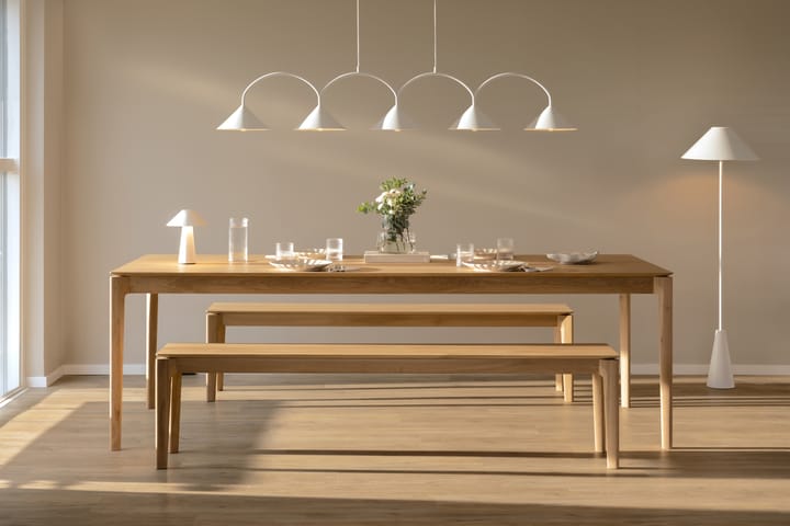 Lampadario Curve 5, Bianco Globen Lighting