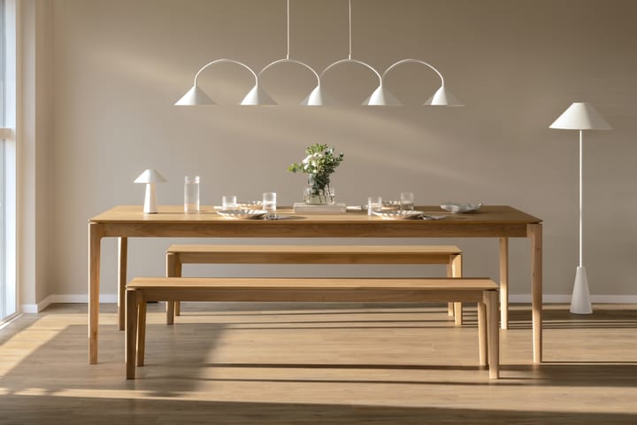 Lampadario Curve 5, Bianco Globen Lighting