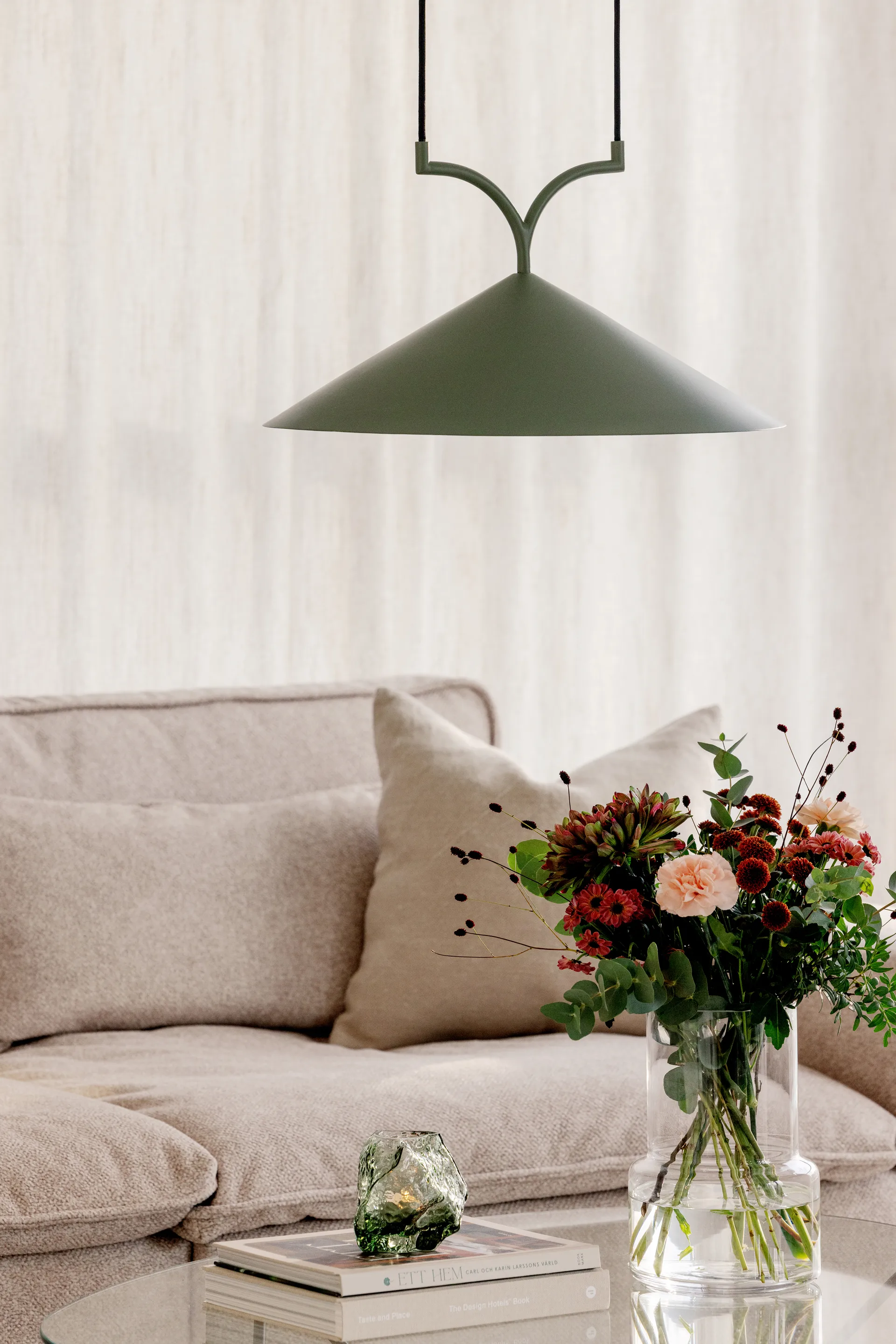 Lampadario Curve 50, Verde Globen Lighting