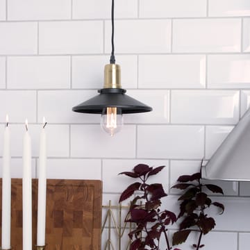 Lampadario Disc mini - Nero opaco-ottone spazzolato - Globen Lighting