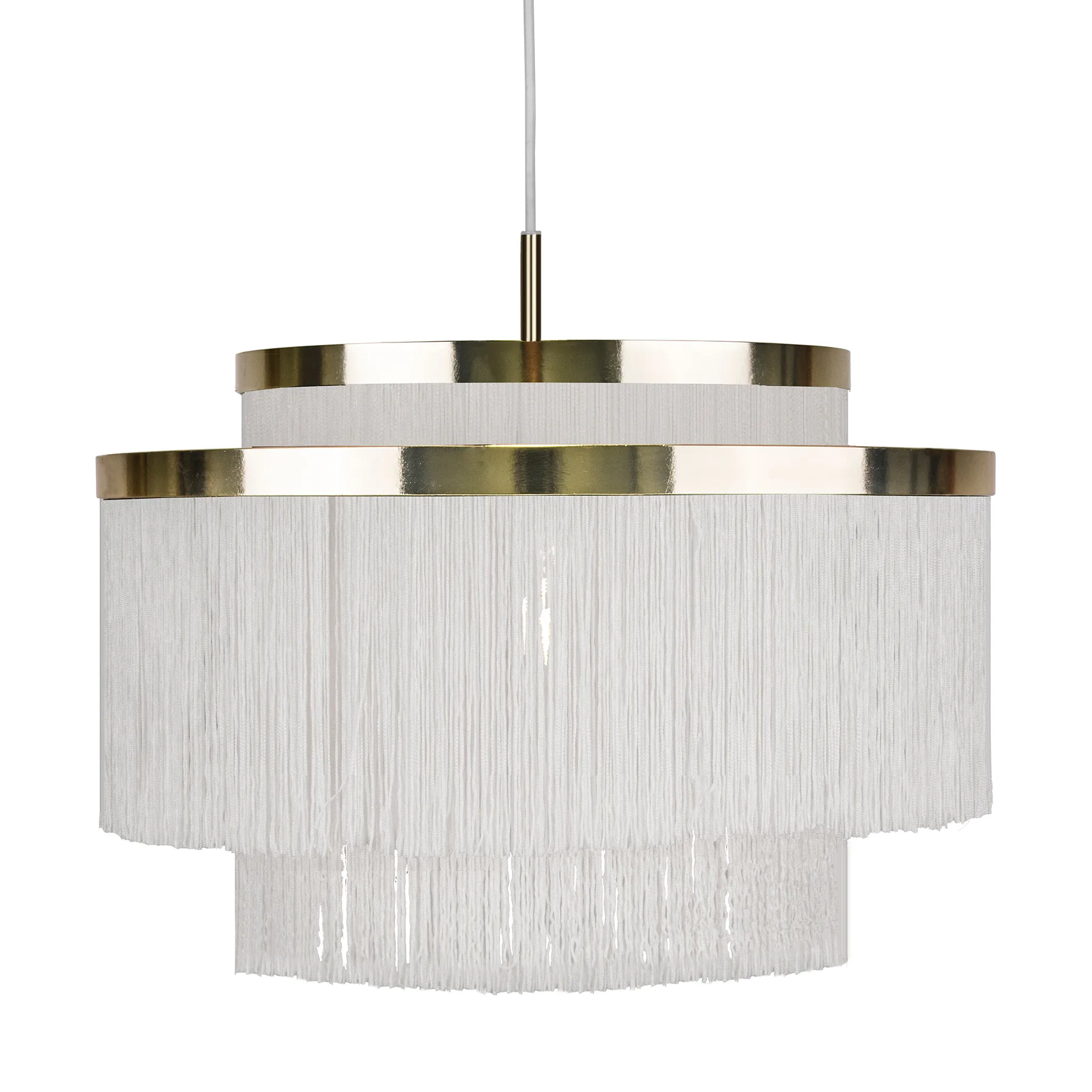 Lampadario Frans, ottone bianco Globen Lighting
