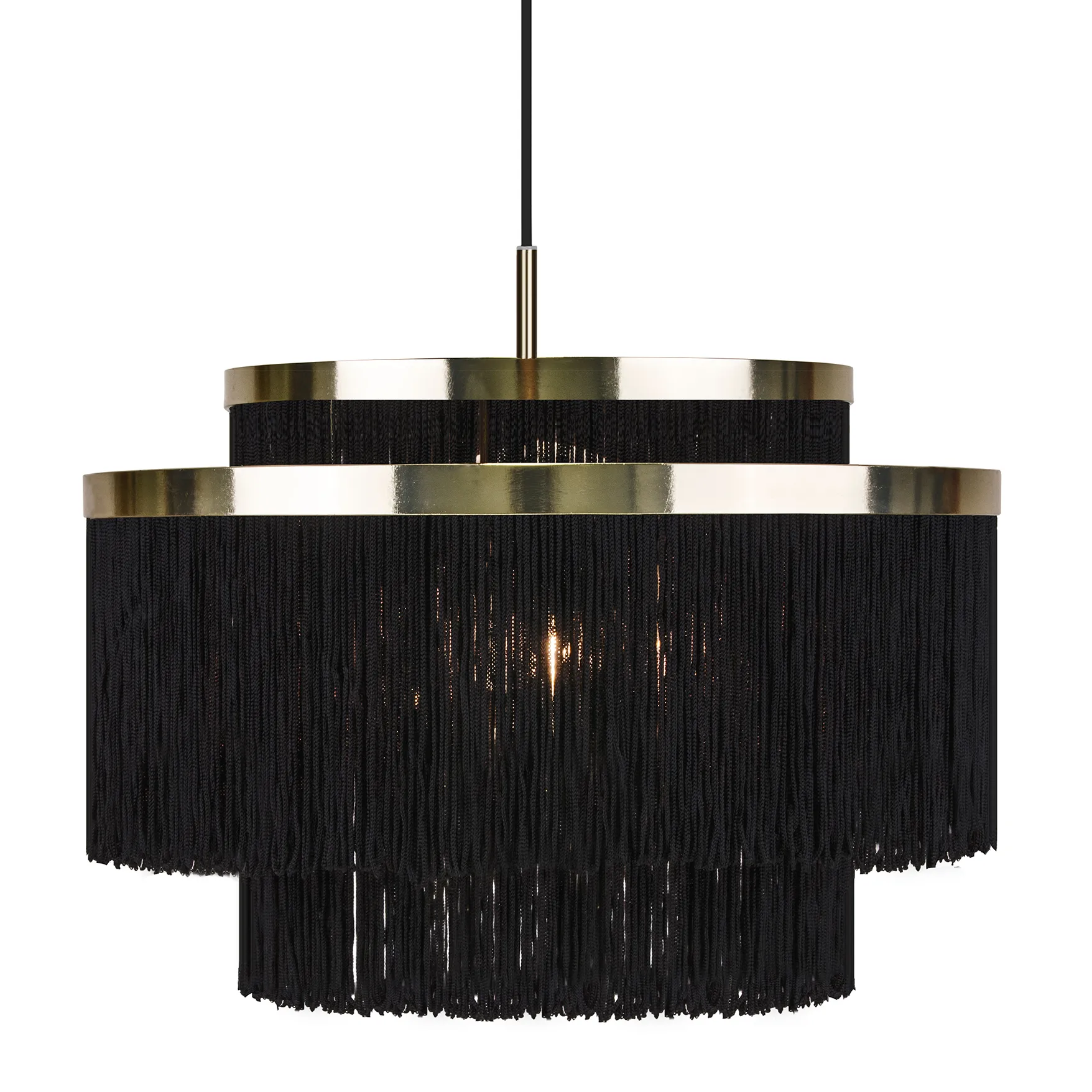 Lampadario Frans, ottone nero Globen Lighting