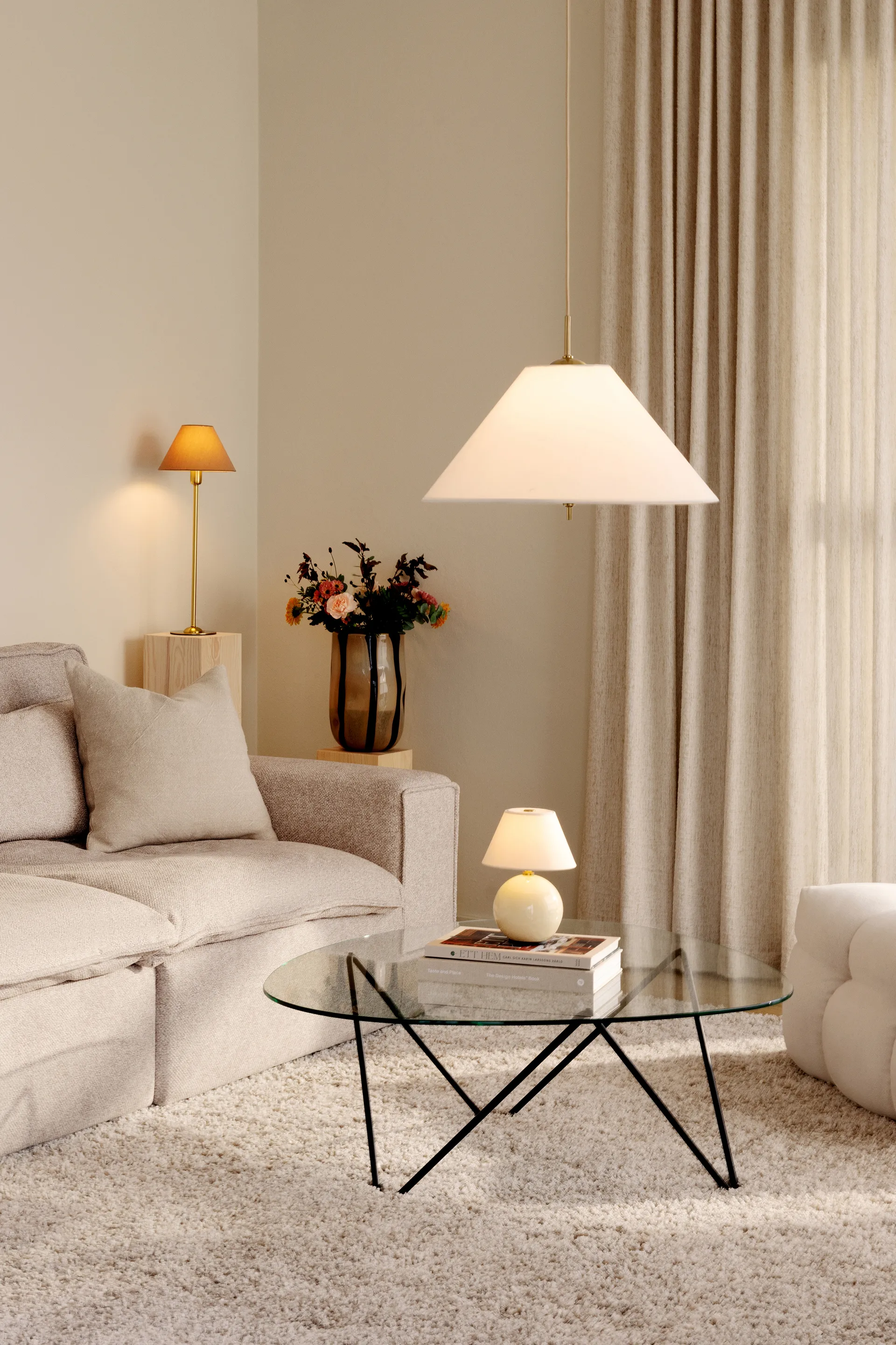 Lampadario Iris 50, Crema Globen Lighting