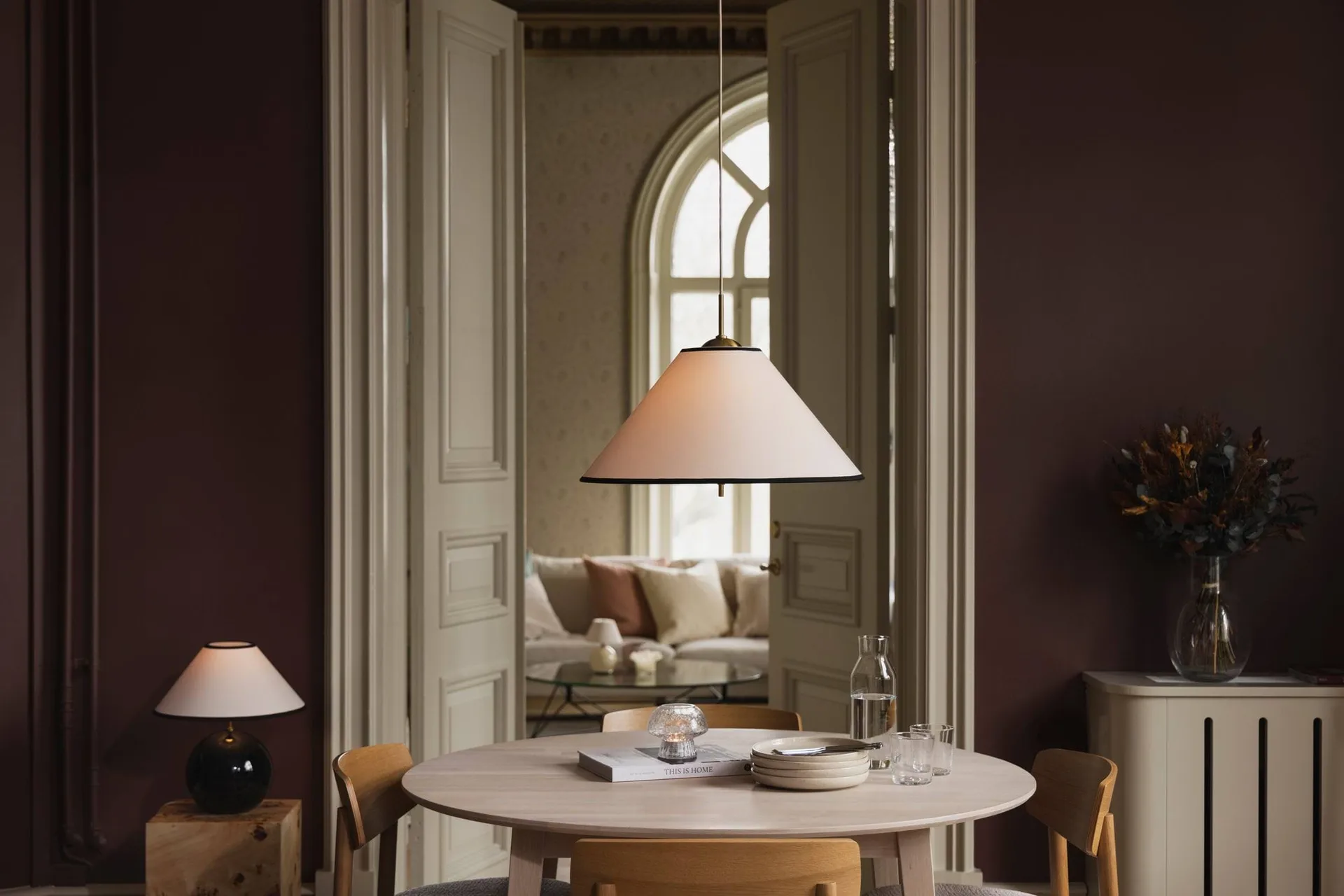 Lampadario Iris 50, Creme-noir (bianco dorato) Globen Lighting