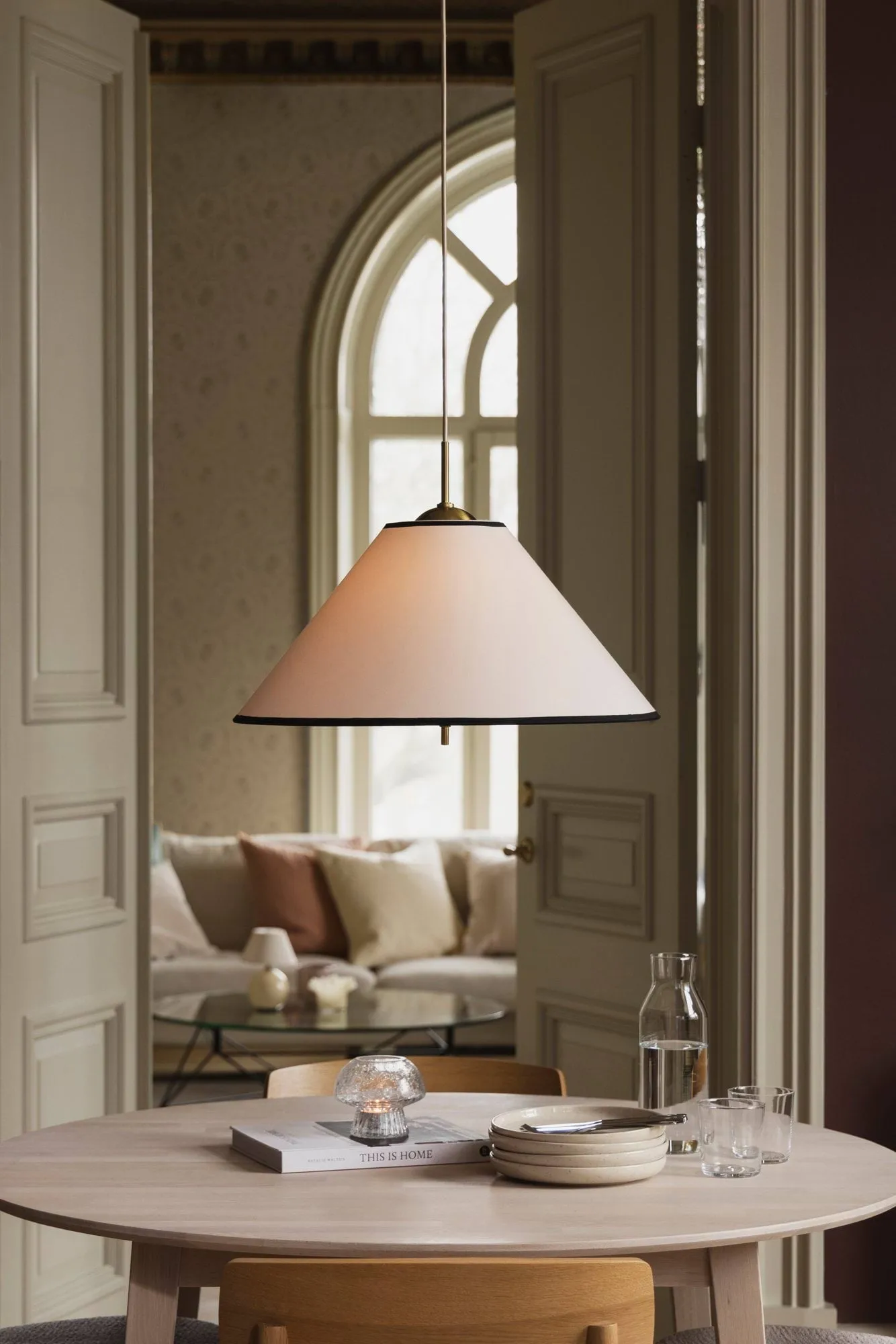 Lampadario Iris 50, Creme-noir (bianco dorato) Globen Lighting