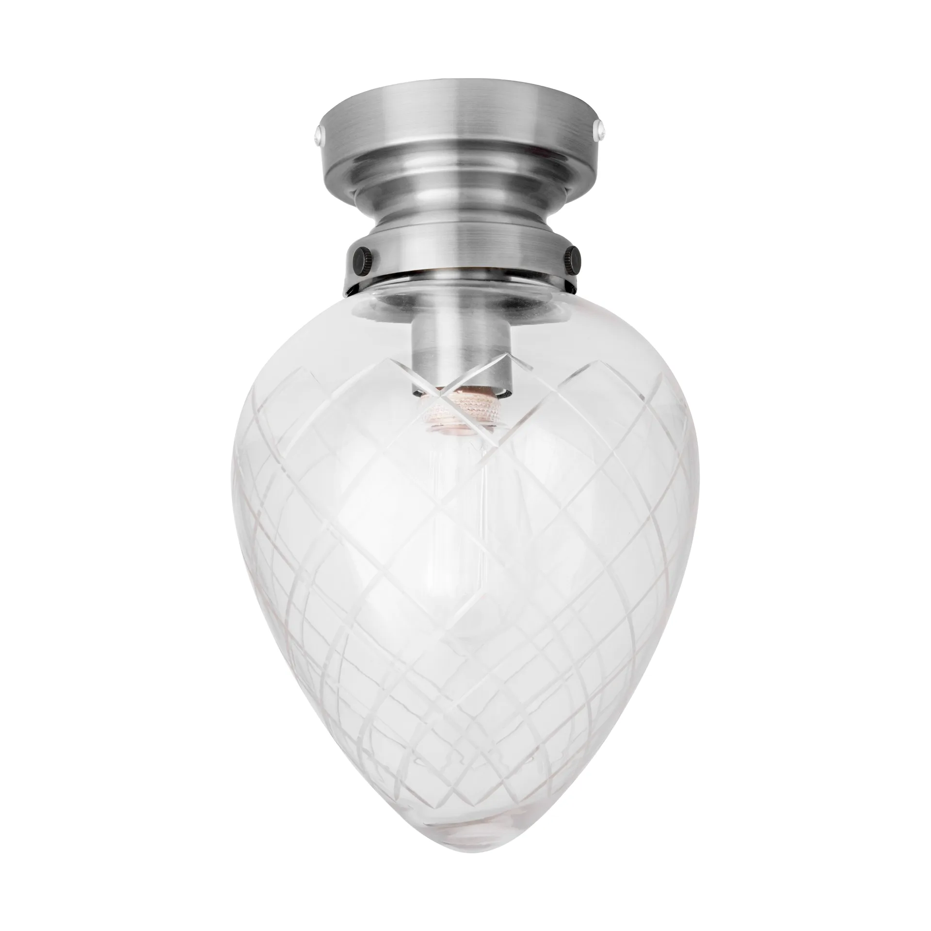 Lampadario Juni IP44, Antiacciaio-trasparente Globen Lighting