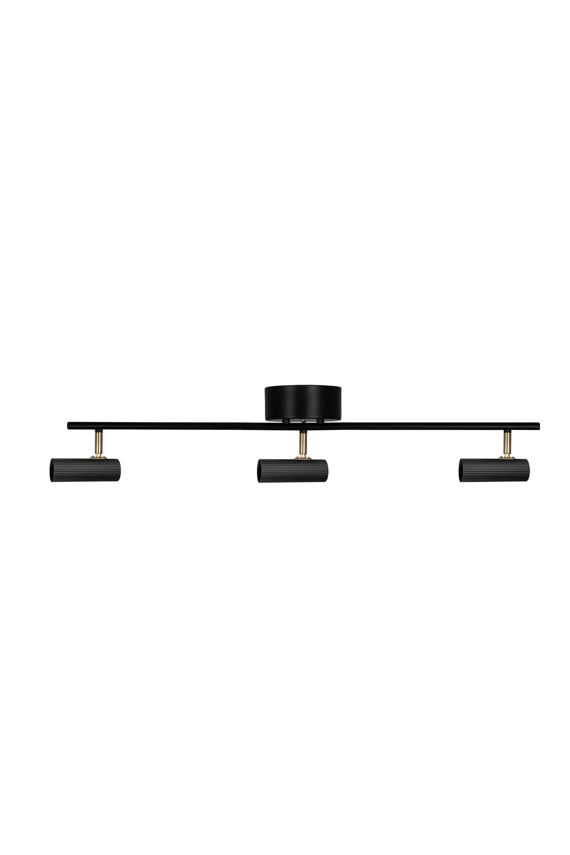 Lampadario lungo Hubble 3, nero-ottone Globen Lighting