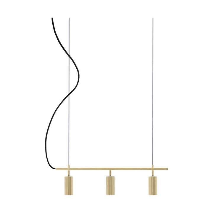 Lampadario lungo Hubble 3 - Ottone spazzolato - Globen Lighting