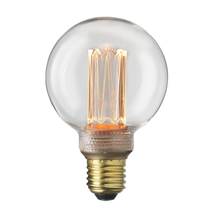 Lampadina E27 Laser LED globo a filamento - Trasparente - Globen Lighting